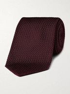 Drakes Woven Patterned Silk Tie