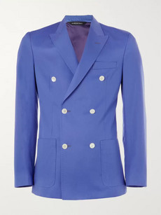 Paul Smith London Abbey Double-Breasted Cotton-Twill Blazer