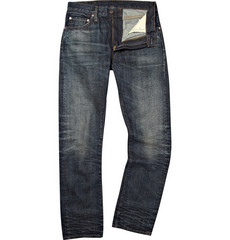 Levi's Vintage Clothing 1967 505 Dark Wash Worn Jeans