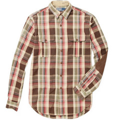 Polo Ralph Lauren Plaid Shirt with Suede Elbow Patches