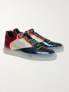 Balenciaga Panelled Leather and Fabric Sneakers