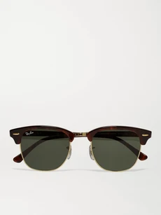 Ray-Ban Clubmaster Acetate and Metal Sunglasses