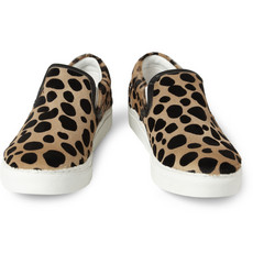 Undercover Leopard-Print Ponyskin Slip-On Sneakers