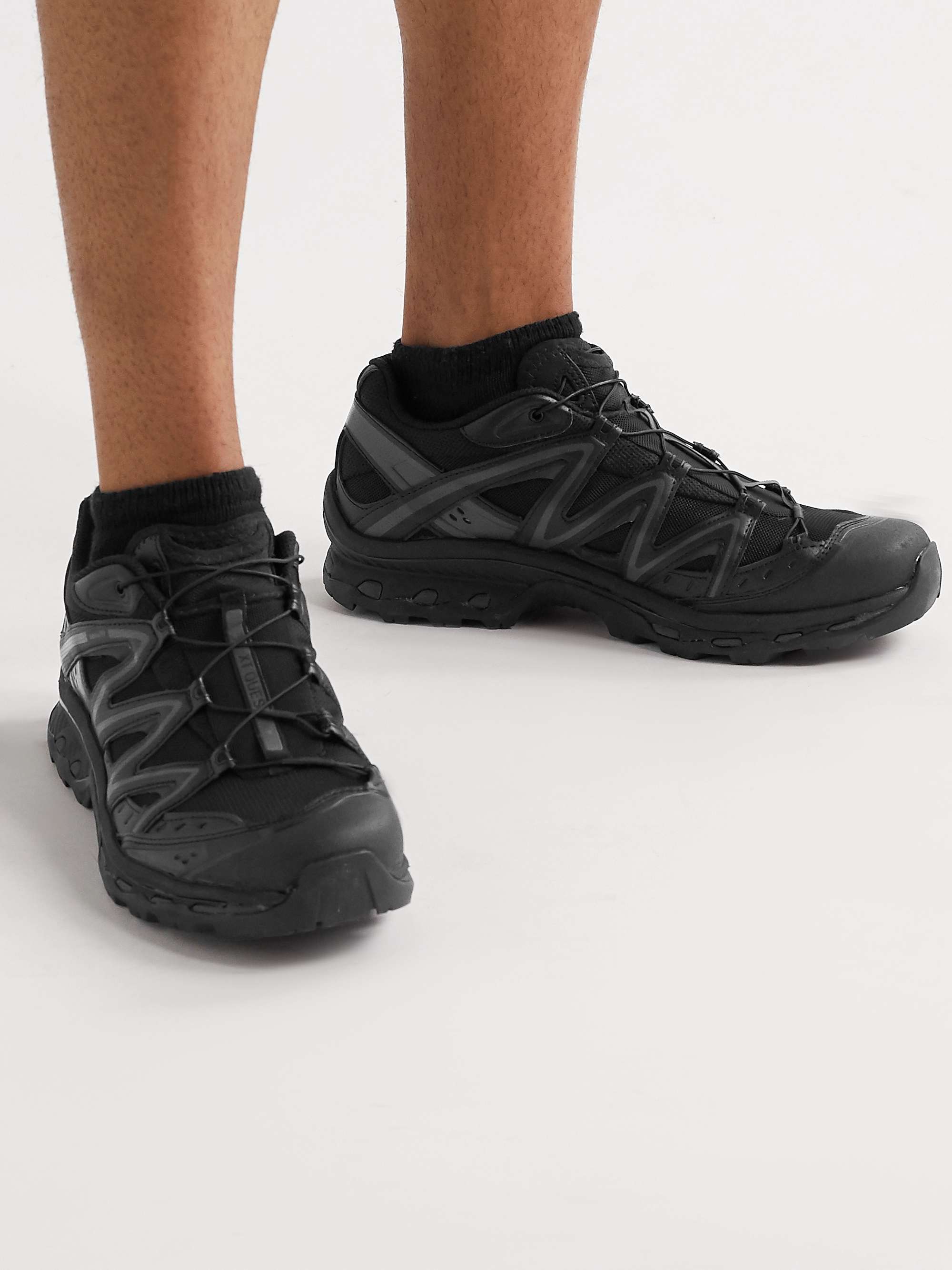 SALOMON XT-Quest ADV Mesh and Perforated Leather Running Sneakers