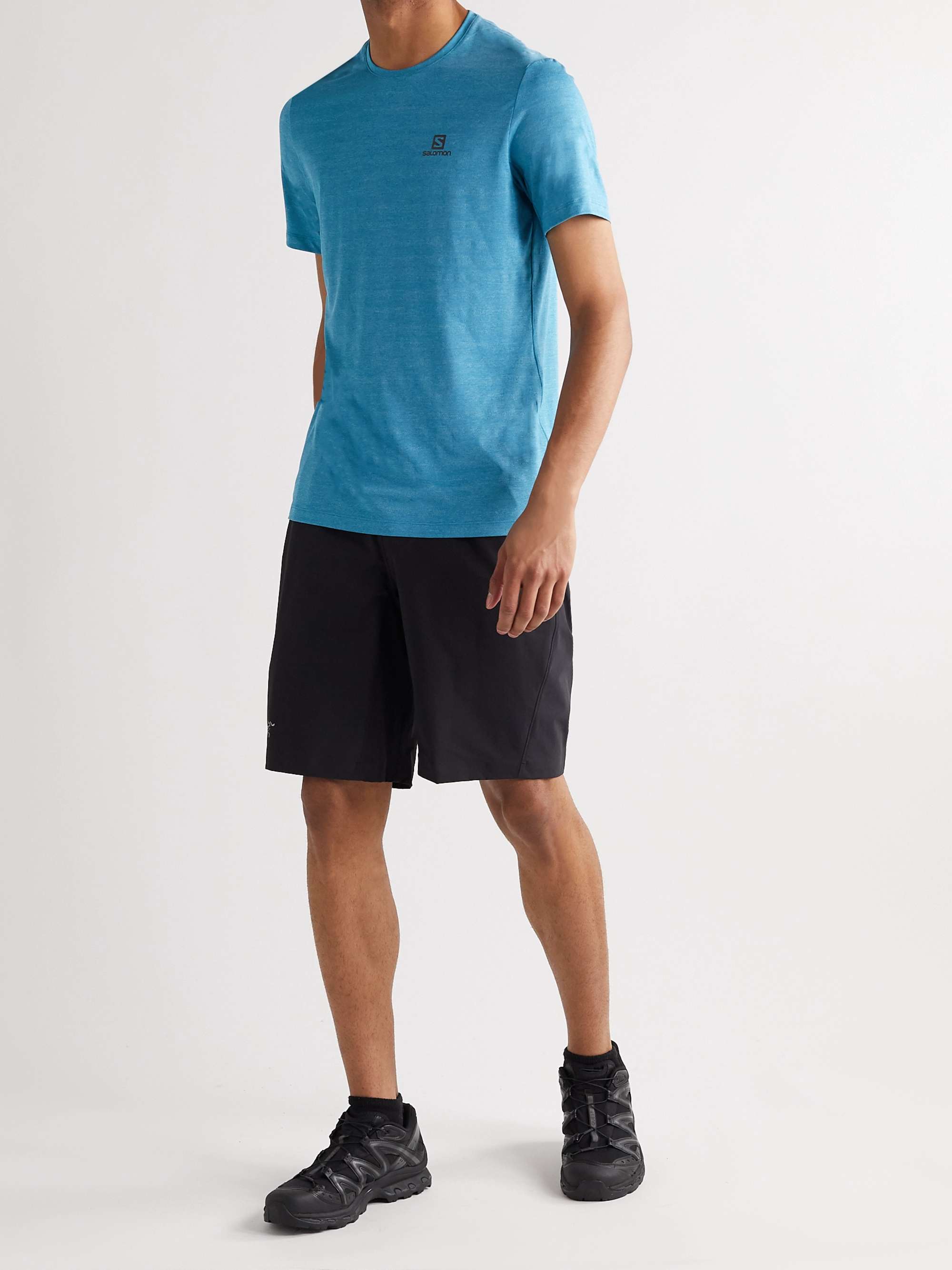 SALOMON XT-Quest ADV Mesh and Perforated Leather Running Sneakers