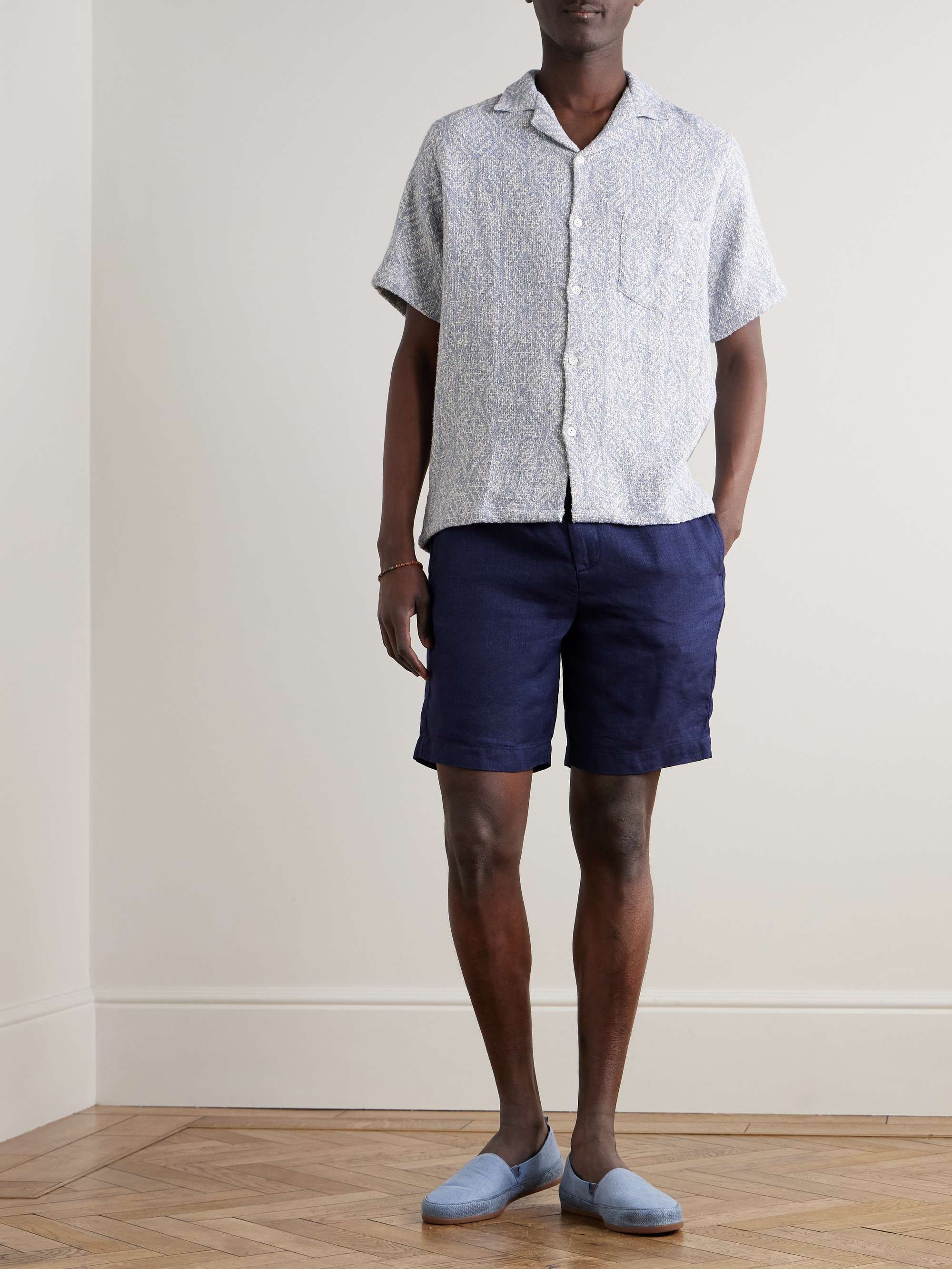 FRESCOBOL CARIOCA Felipe Slim-Fit Linen and Cotton-Blend Drawstring Shorts