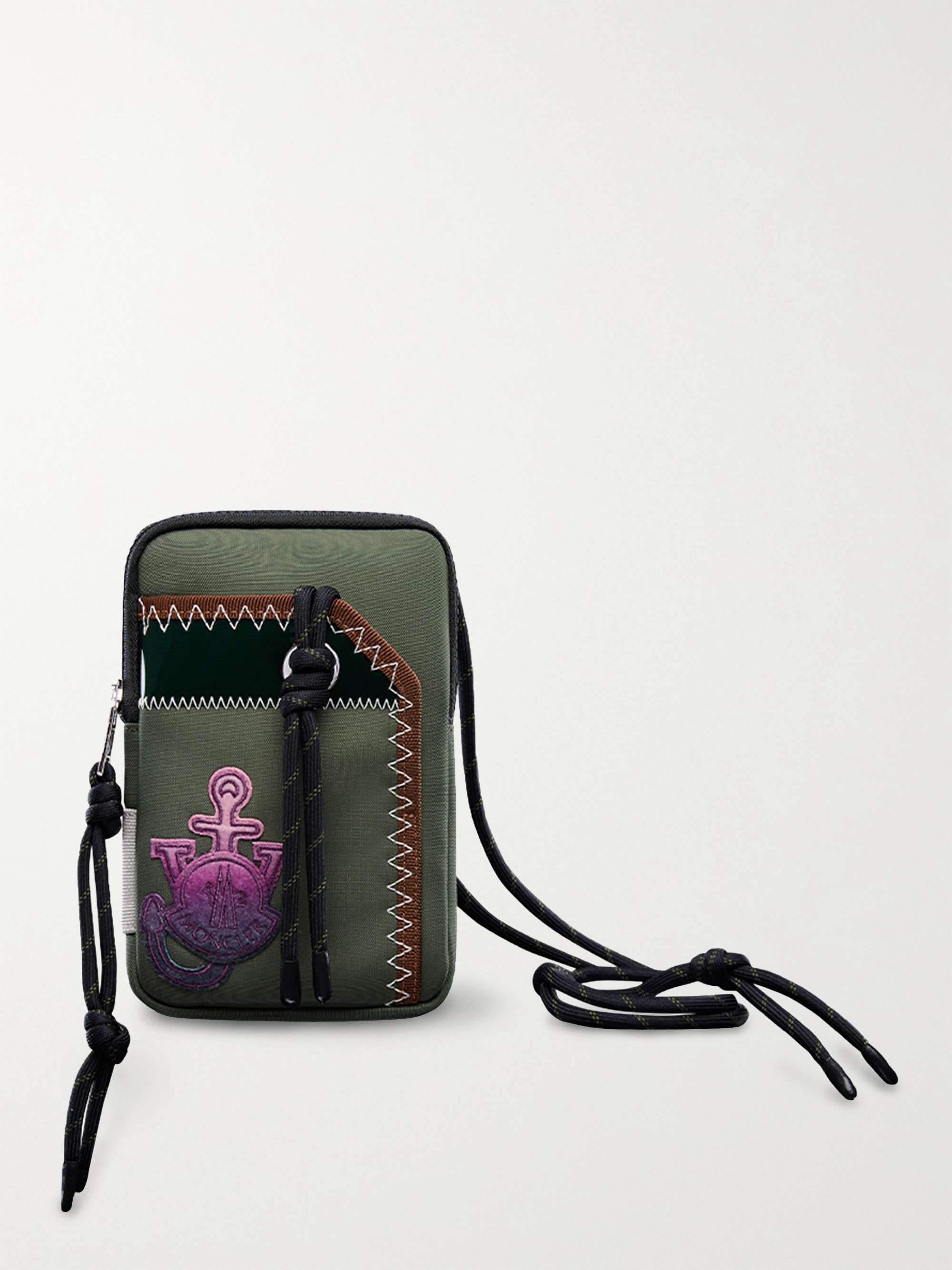 MONCLER GENIUS 1 Moncler JW Anderson Logo-Appliquéd Canvas Phone Pouch with Lanyard