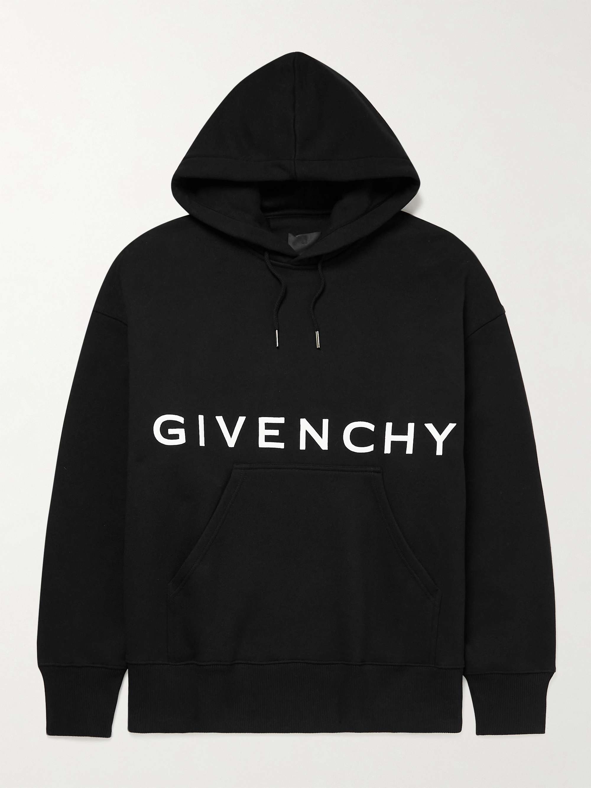 GIVENCHY Logo-Embroidered Cotton-Jersey Hoodie | MR PORTER