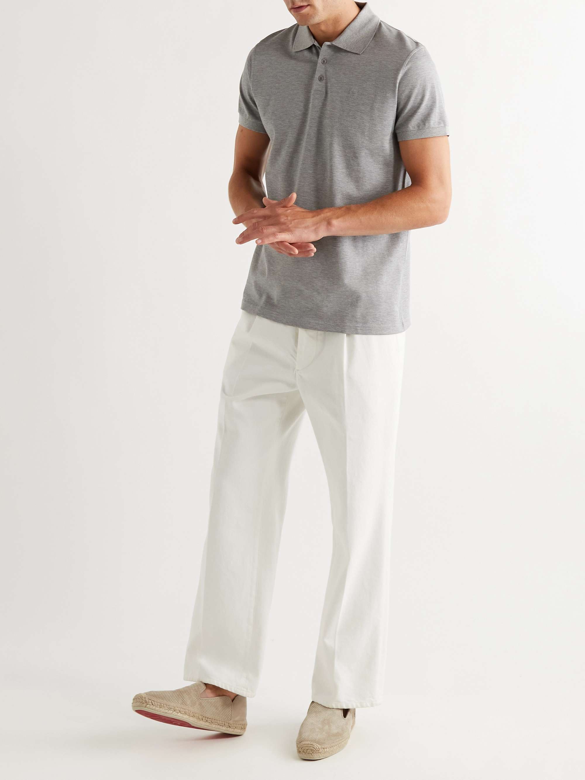 CHRISTIAN LOUBOUTIN Espadon Perforated Suede Espadrilles