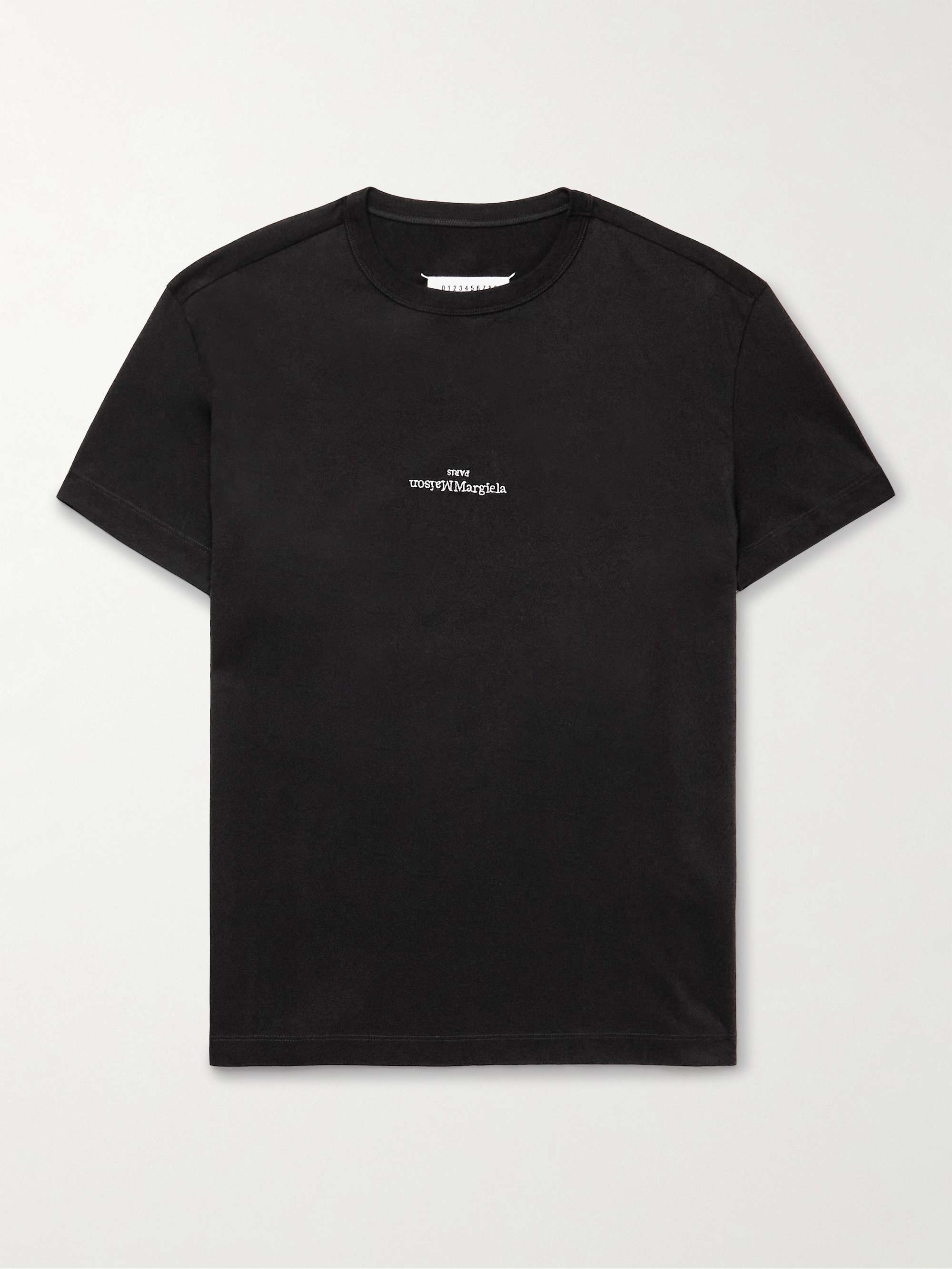 koppel lava Ik was verrast MAISON MARGIELA Logo-Embroidered Cotton-Jersey T-Shirt | MR PORTER