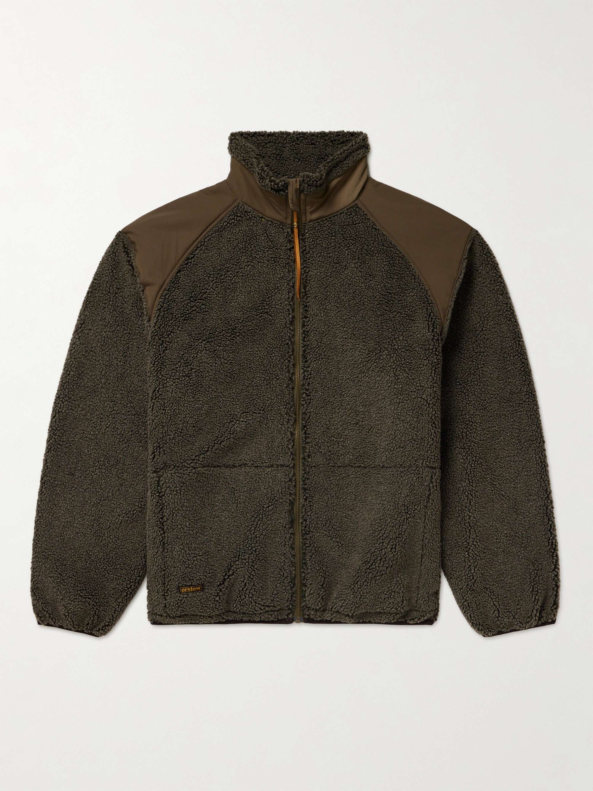 ORSLOW Boa Cotton Corduroy-Trimmed Fleece Jacket