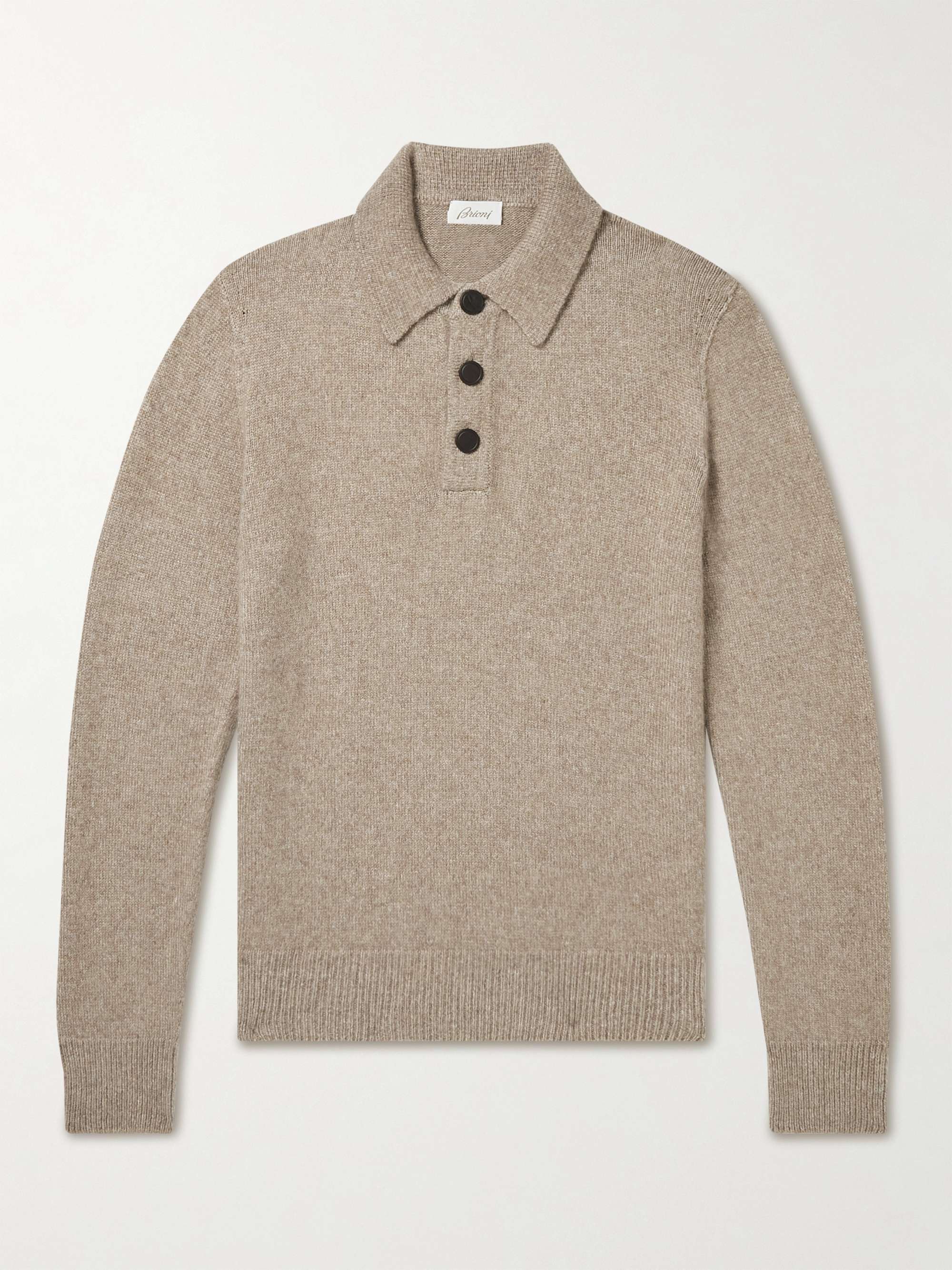 BRIONI Slim-Fit Cashmere and Silk-Blend Polo Shirt