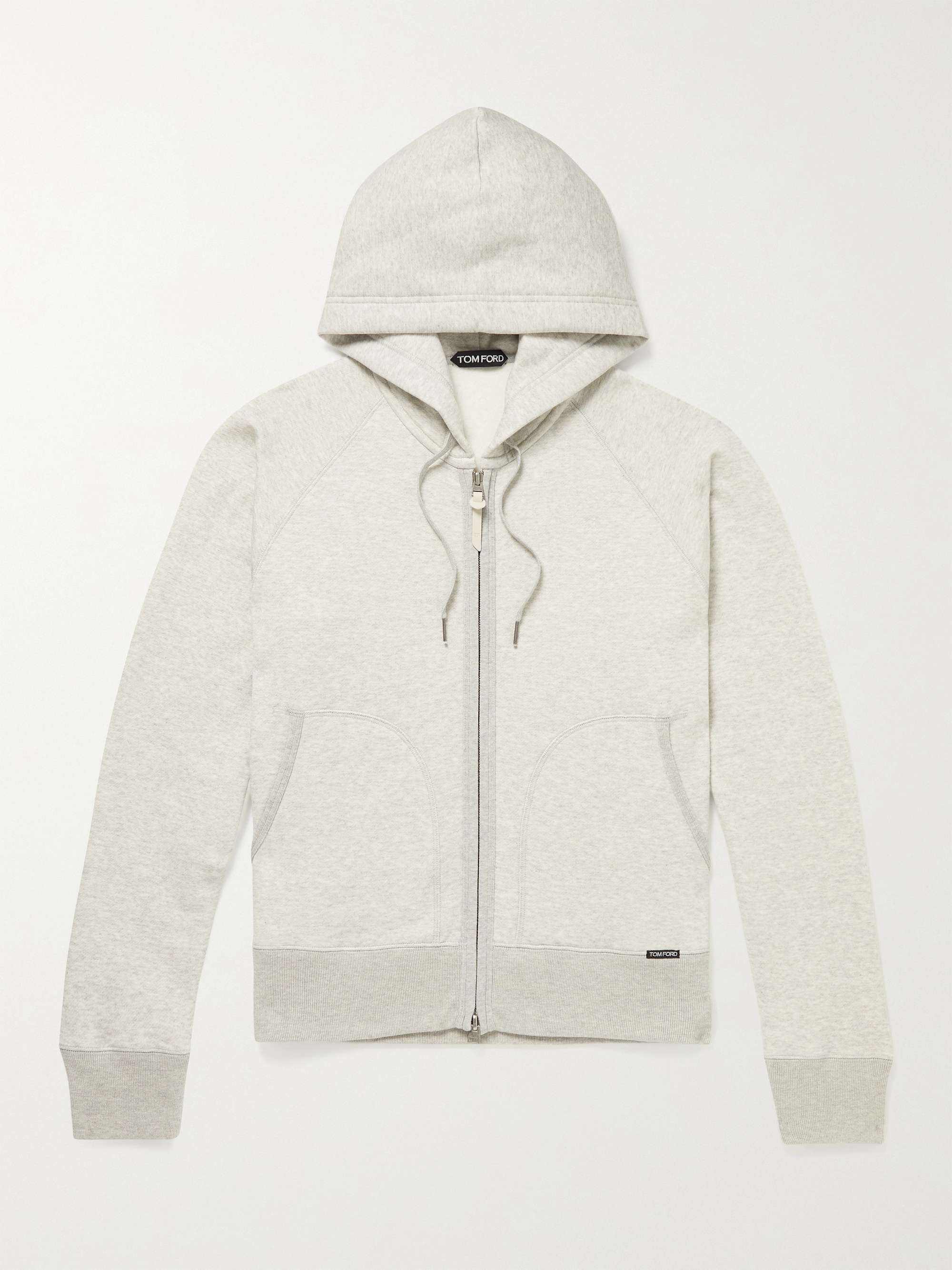 TOM FORD Garment-Dyed Cotton-Jersey Zip-Up Hoodie for Men | MR PORTER