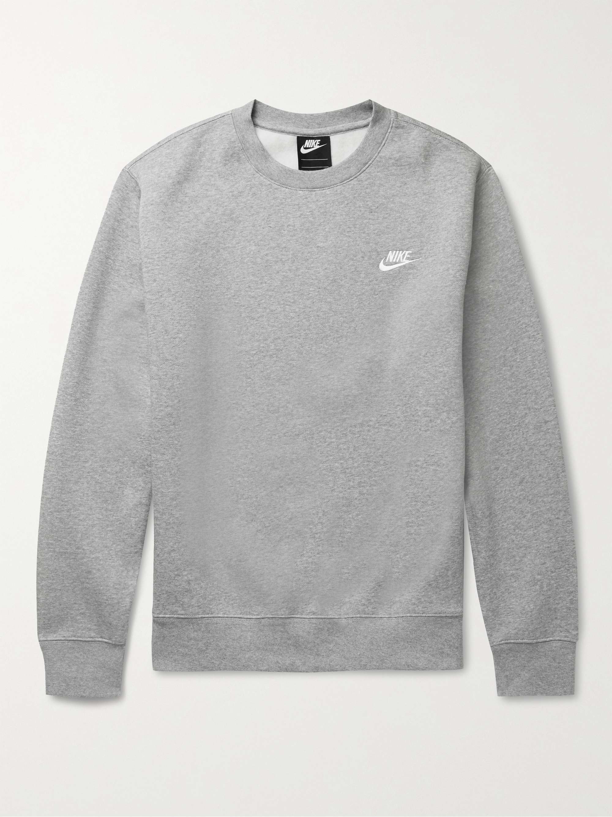 NIKE Logo-Embroidered Jersey Sweatshirt Men MR