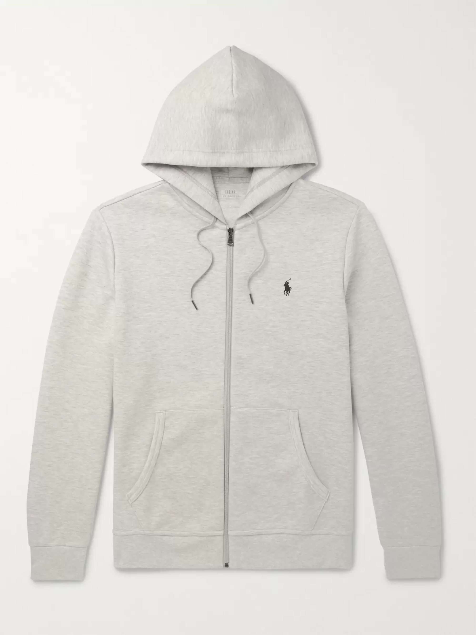 POLO RALPH LAUREN Mélange Jersey Zip-Up Hoodie for Men | MR PORTER