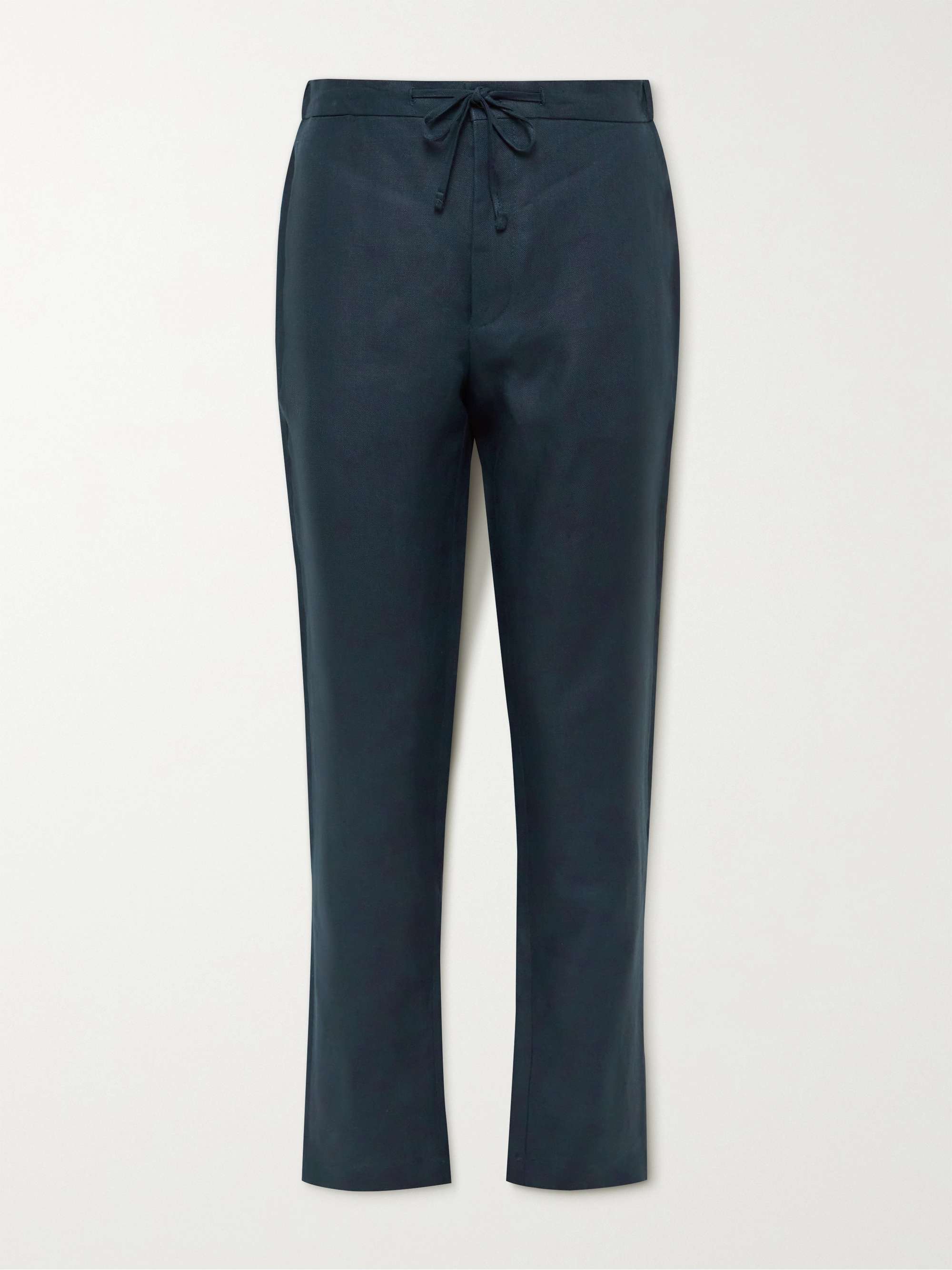 DE PETRILLO Slim-Fit Linen Drawstring Trousers