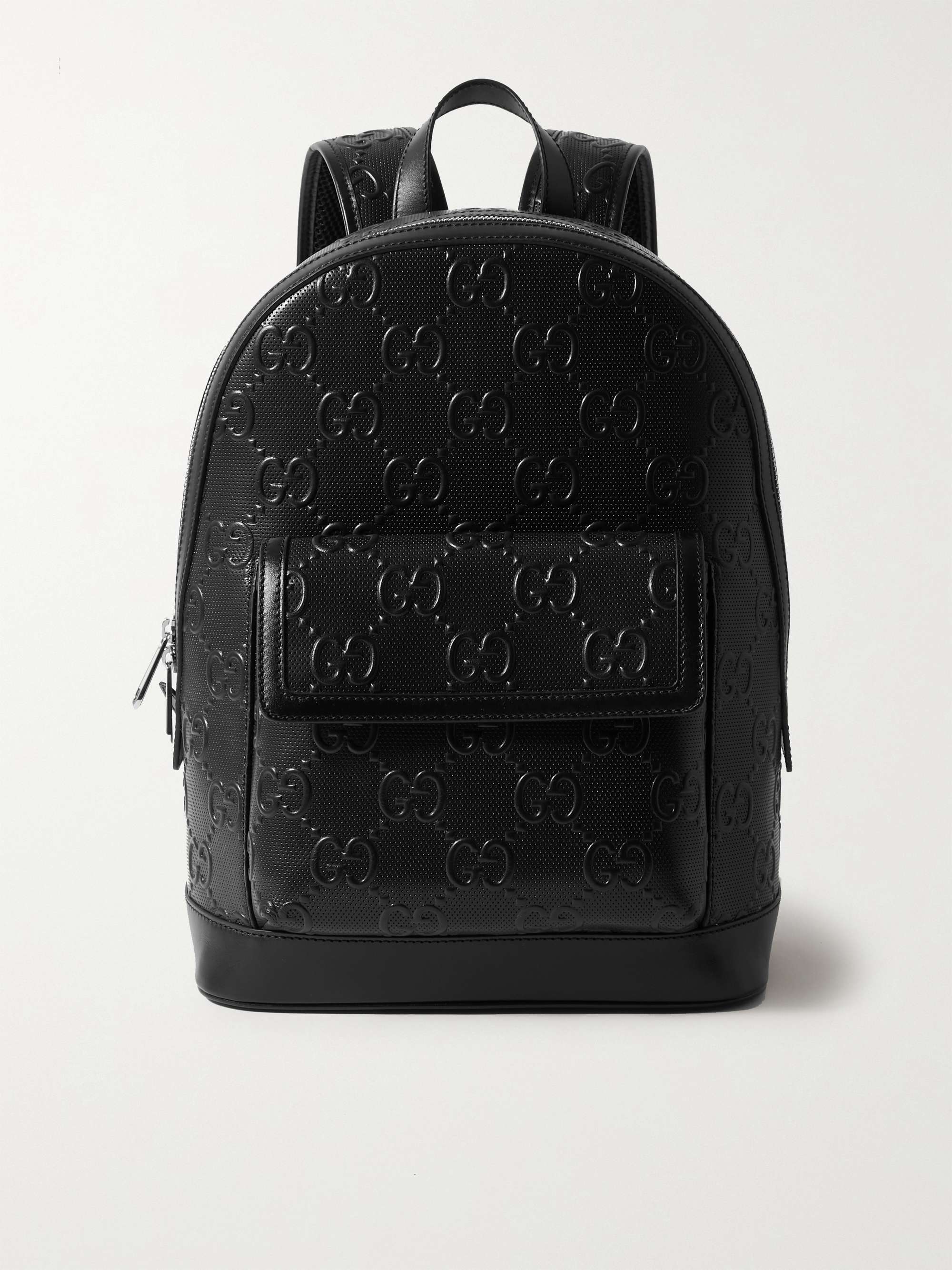 GUCCI Logo-Embossed Leather Backpack for MR PORTER