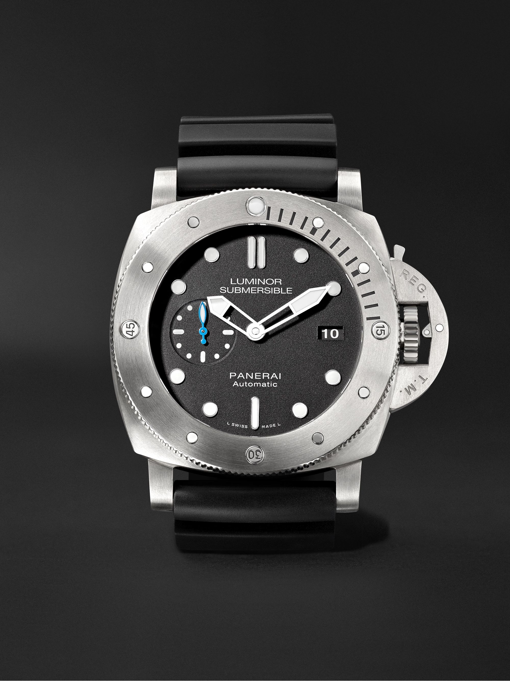 PANERAI Submersible Automatic 47mm Titanium and Rubber Watch, Ref