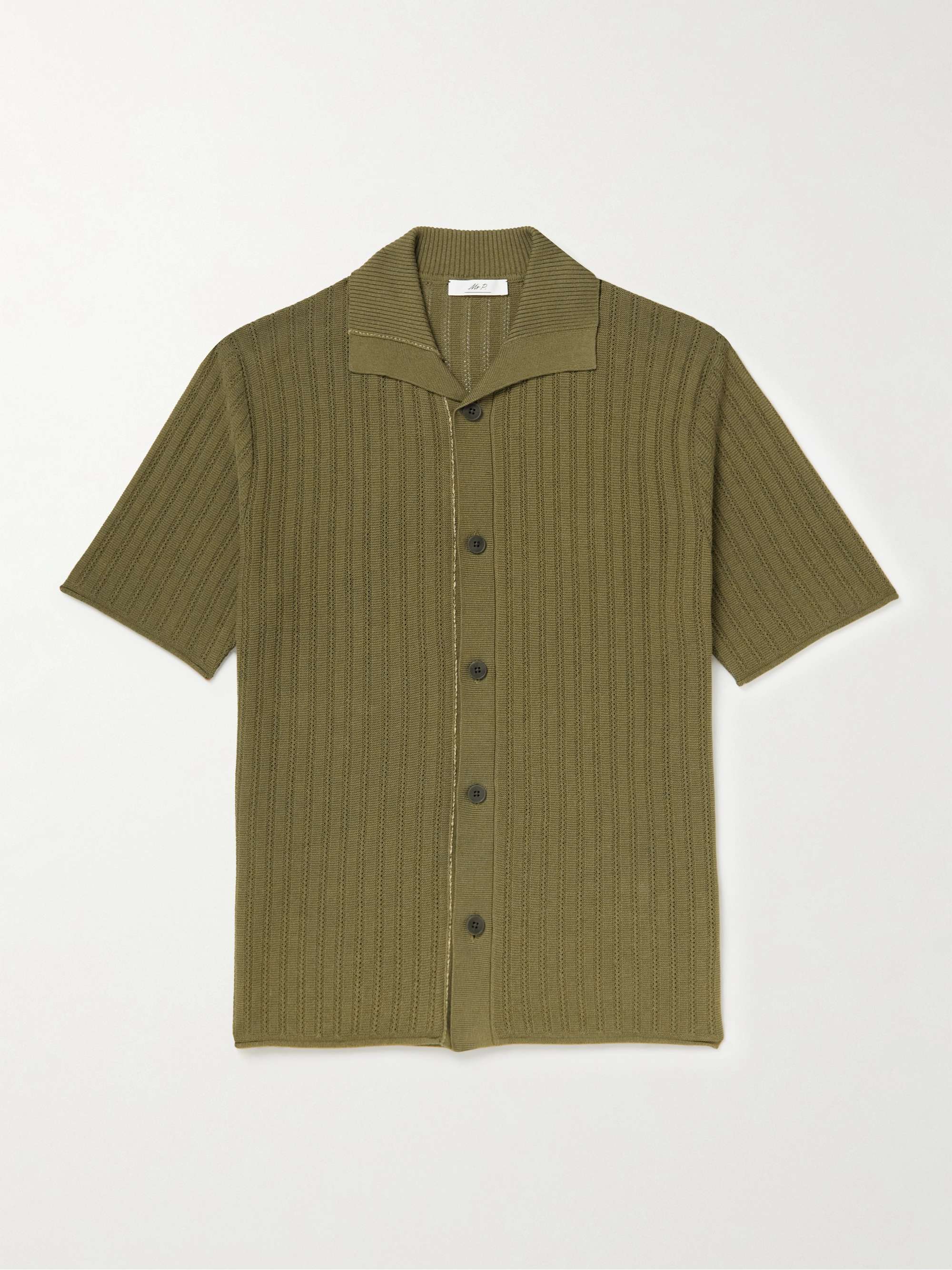overrun form Mordrin MR P. Open-Knit Cotton and Lyocell-Blend Shirt for Men | MR PORTER