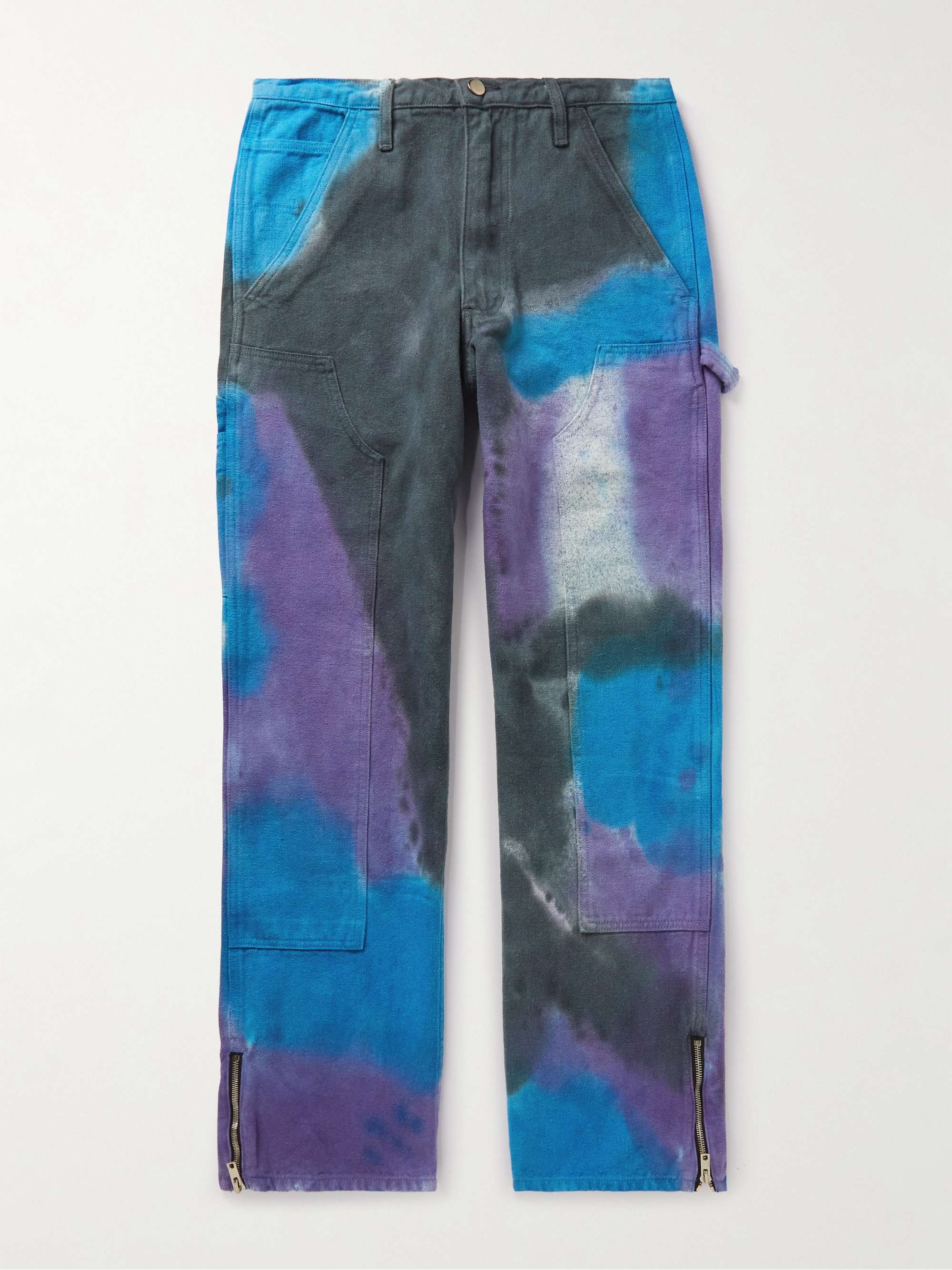 Carpenter Straight-Leg Tie-Dyed Jeans