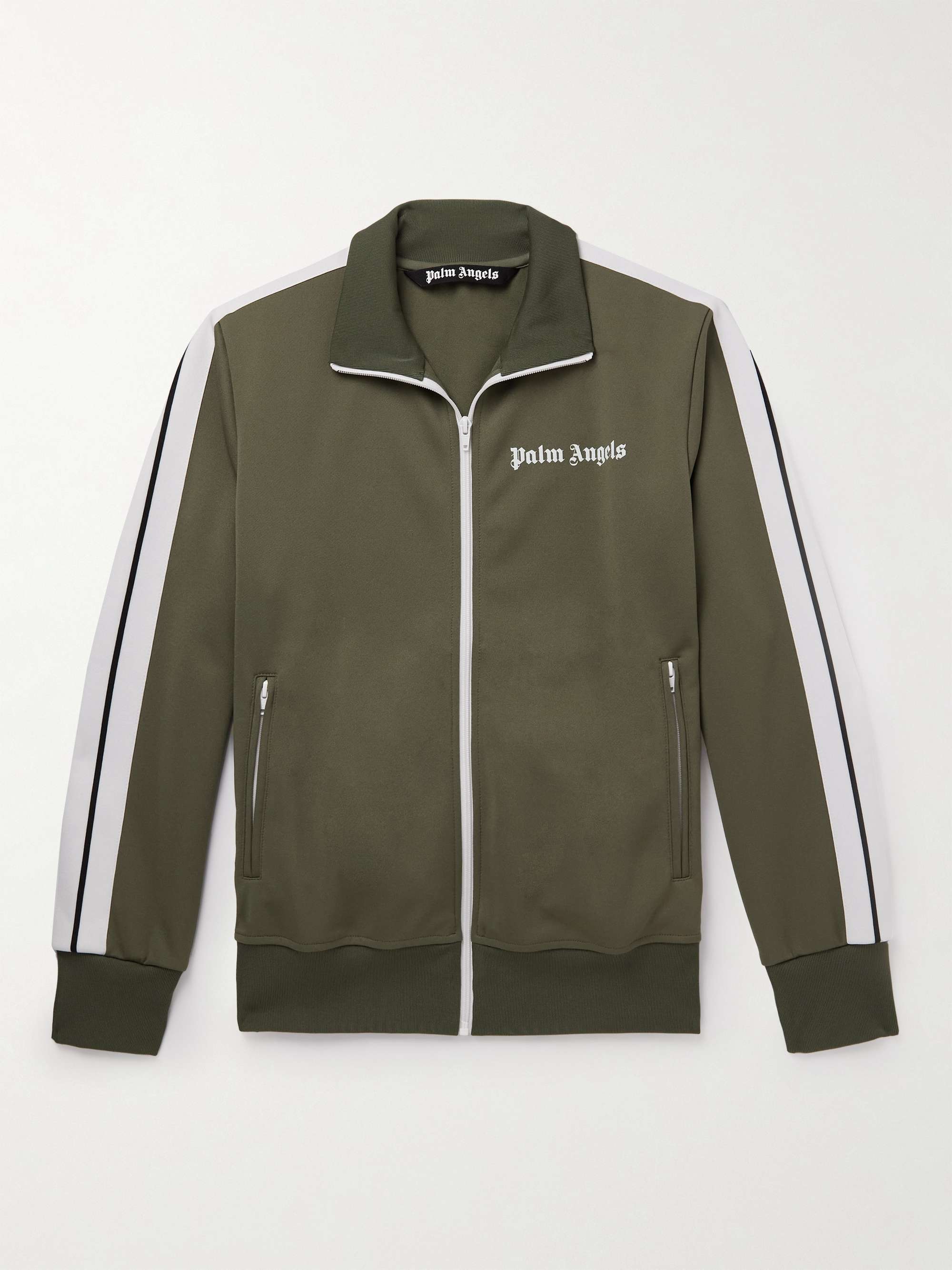 PALM ANGELS Slim-Fit Logo-Print Striped Shell Track Jacket for Men