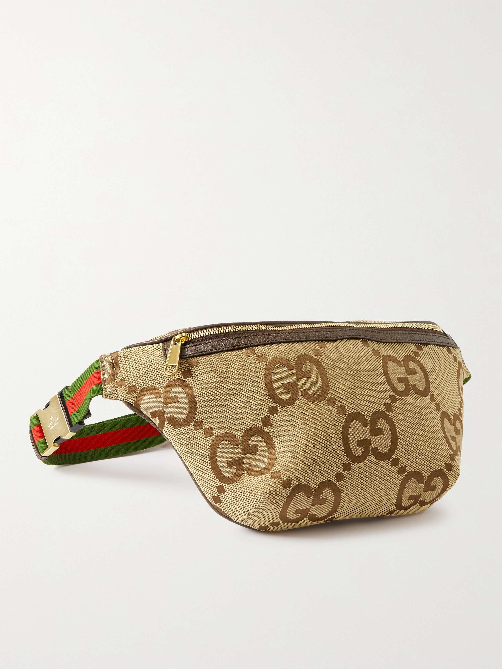 Gucci logo-jacquard Canvas Belt Bag - Men - Brown Bags