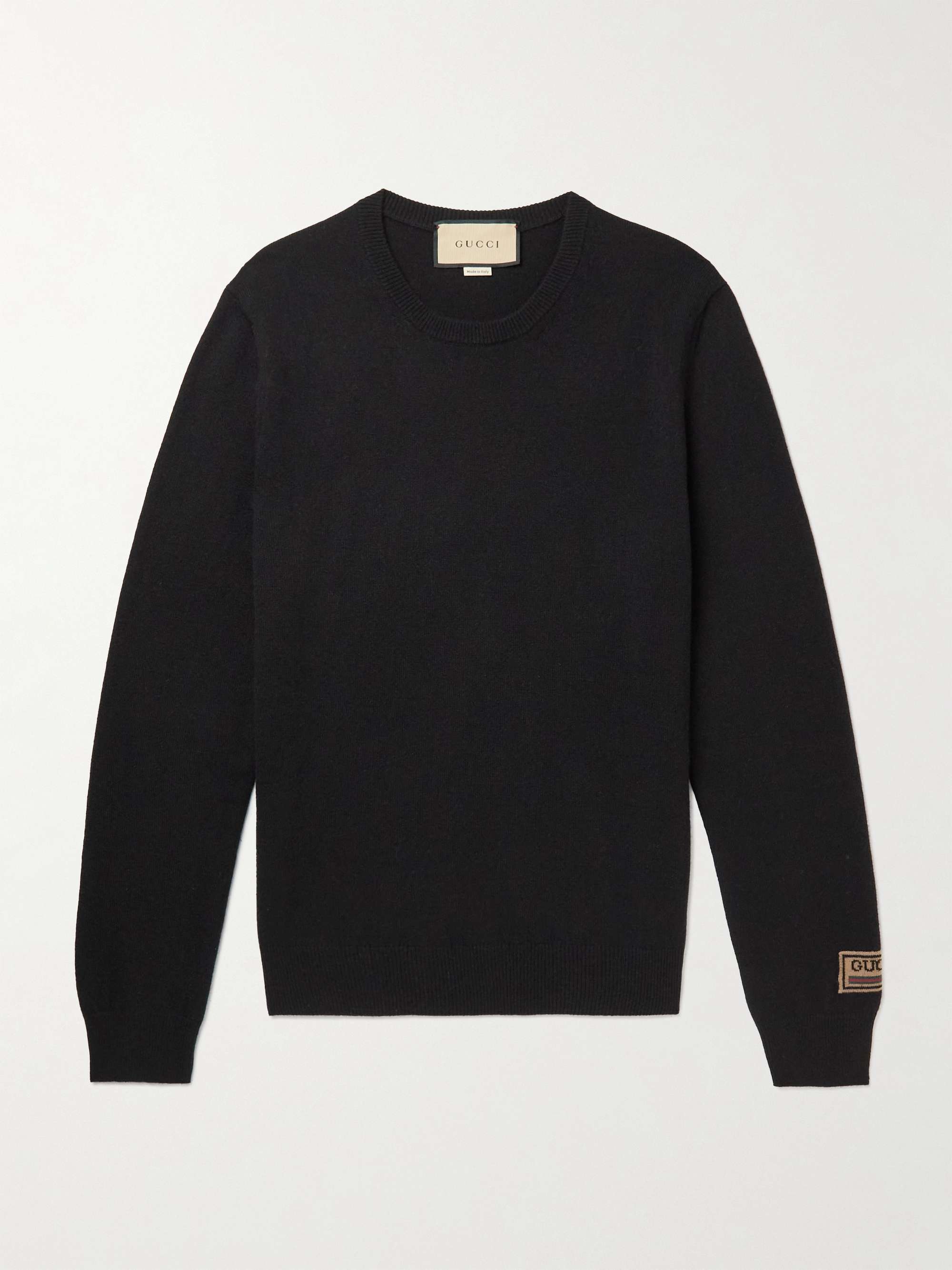 Preek Afbreken maagpijn GUCCI Logo-Jacquard Cashmere and Wool-Blend Sweater | MR PORTER