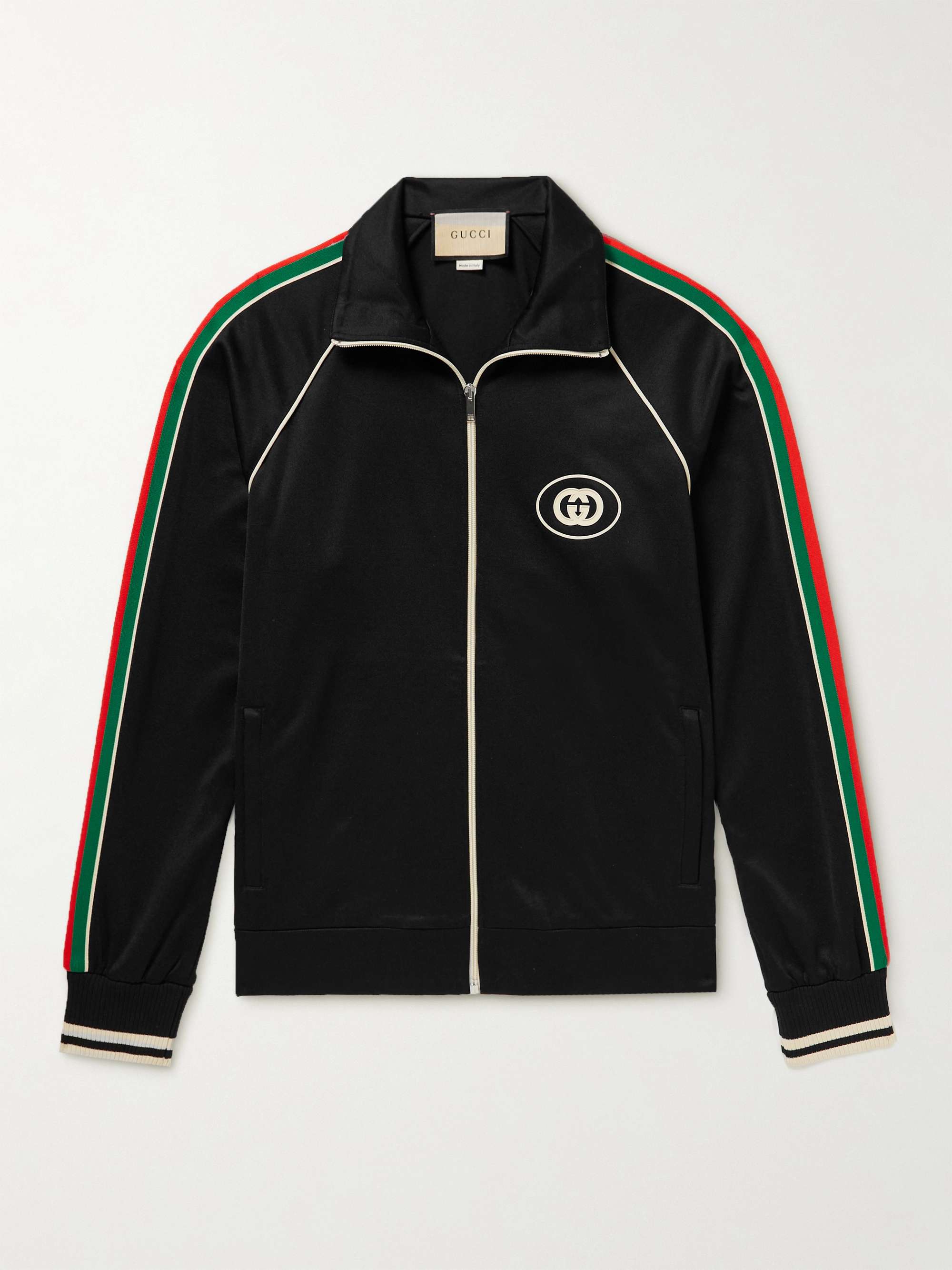 Gucci Men's Logo-Appliquéd Striped Track Jacket
