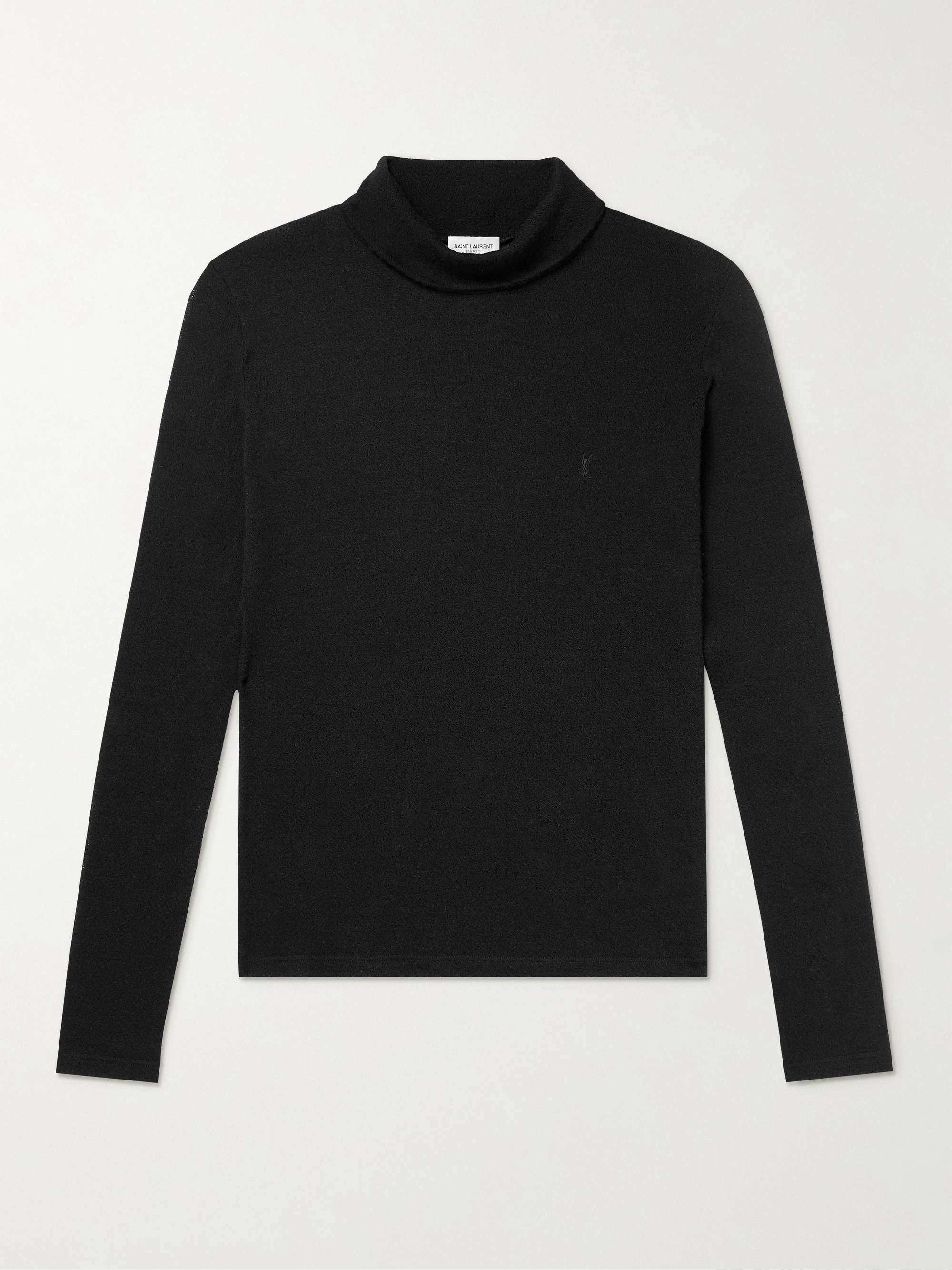 Monogram Embroidered Wool Crewneck - Men - Ready-to-Wear