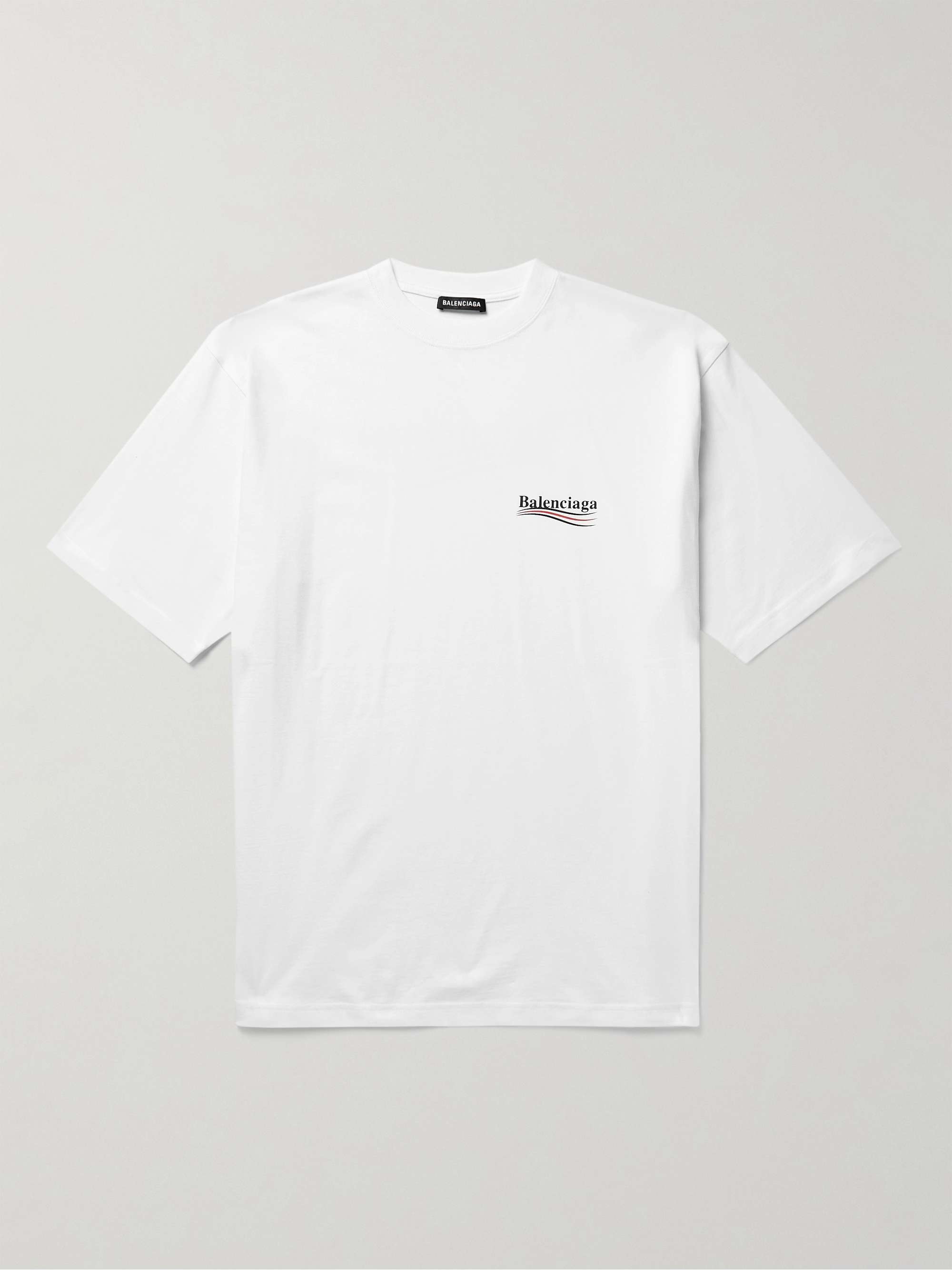 BALENCIAGA Oversized Logo-Print Cotton-Jersey Men | PORTER