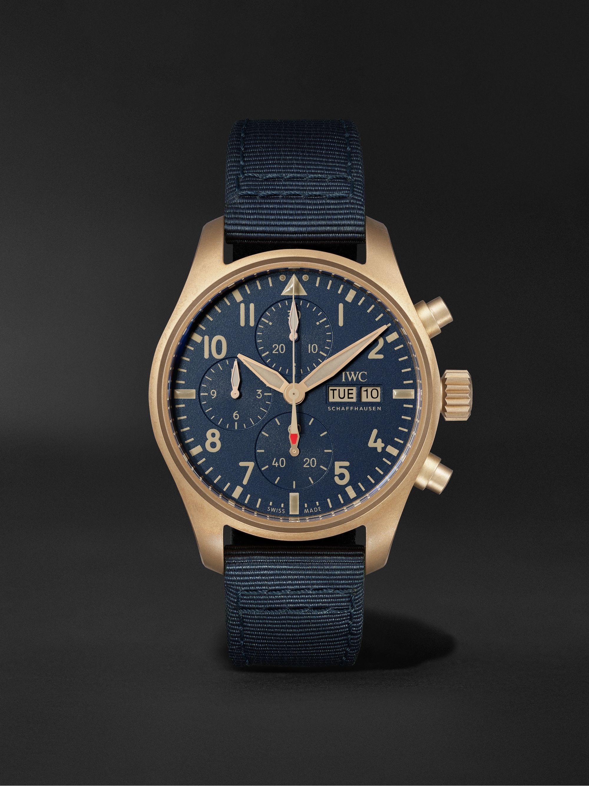 peper verkoper moeilijk IWC SCHAFFHAUSEN Pilot's Automatic Chronograph 41mm Bronze and Textile  Watch, Ref. No. IW388109 | MR PORTER