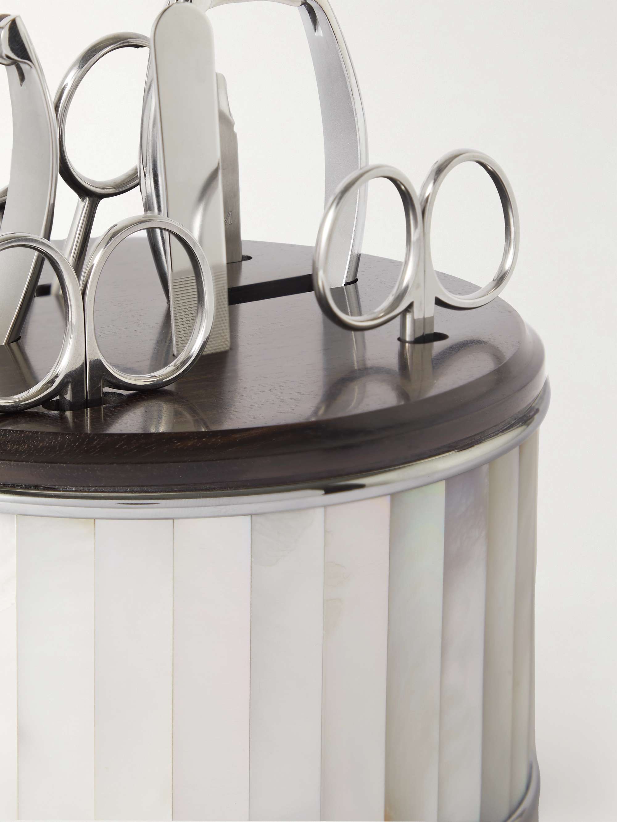 LORENZI MILANO Mother-of-Pearl and Stainless Steel Manicure Set