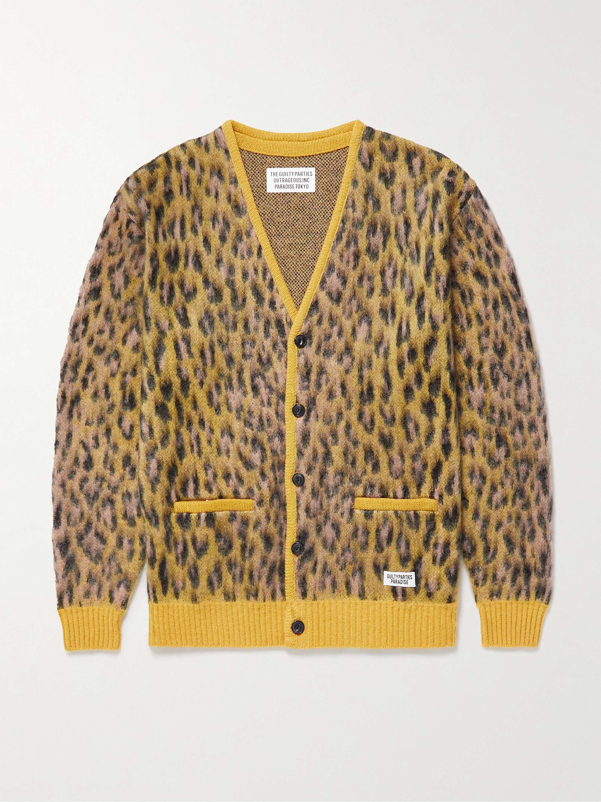 WACKO MARIA Leopard-Jacquard Cardigan for Men | MR PORTER