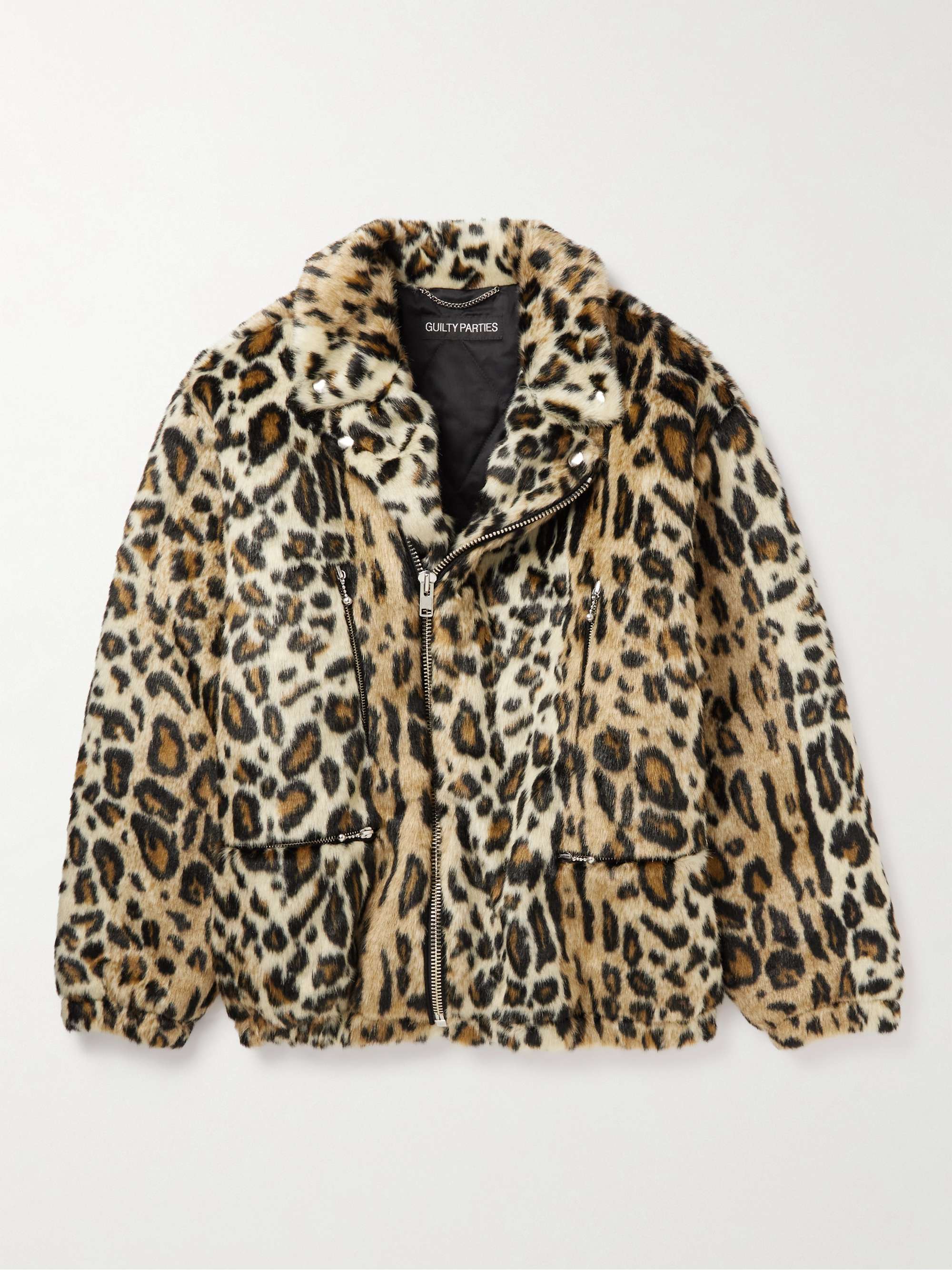 Leopard-Print Faux Fur Coat