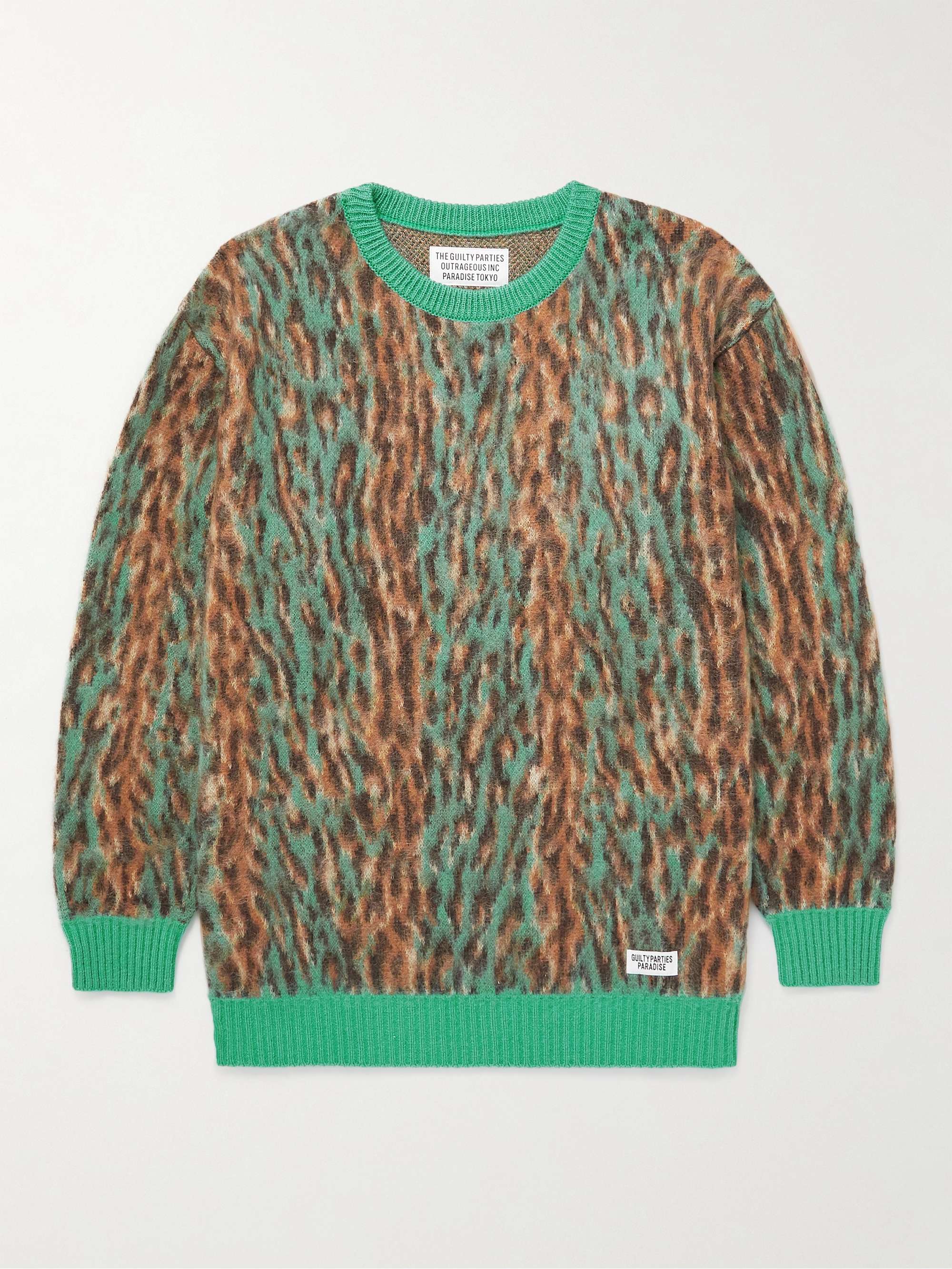 WACKO MARIA Leopard-Jacquard Sweater for Men | MR PORTER