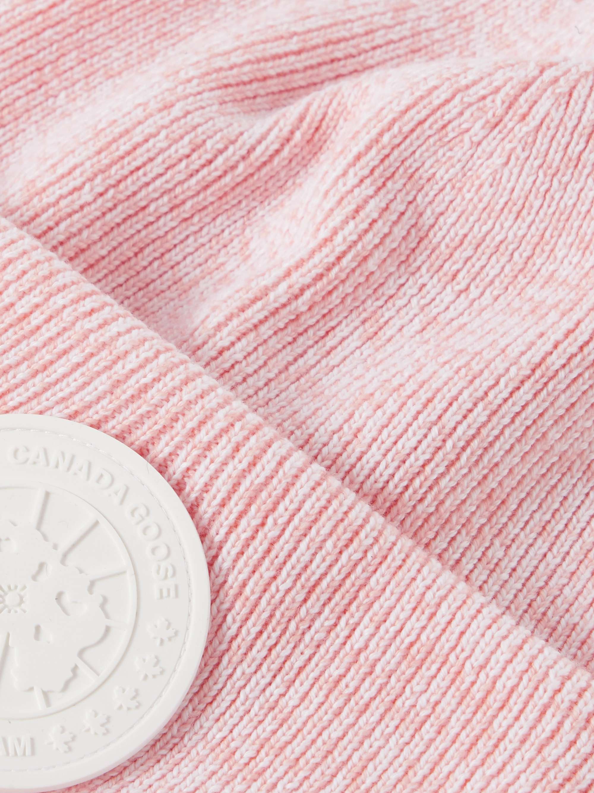 CANADA GOOSE Logo-Appliquéd Ribbed Wool Beanie