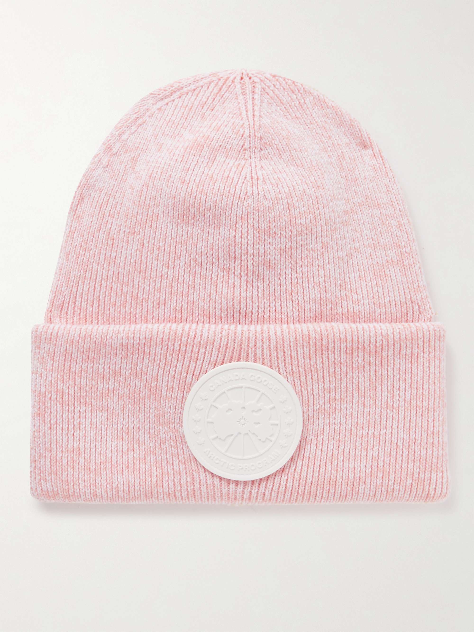 CANADA GOOSE Logo-Appliquéd Ribbed Wool Beanie