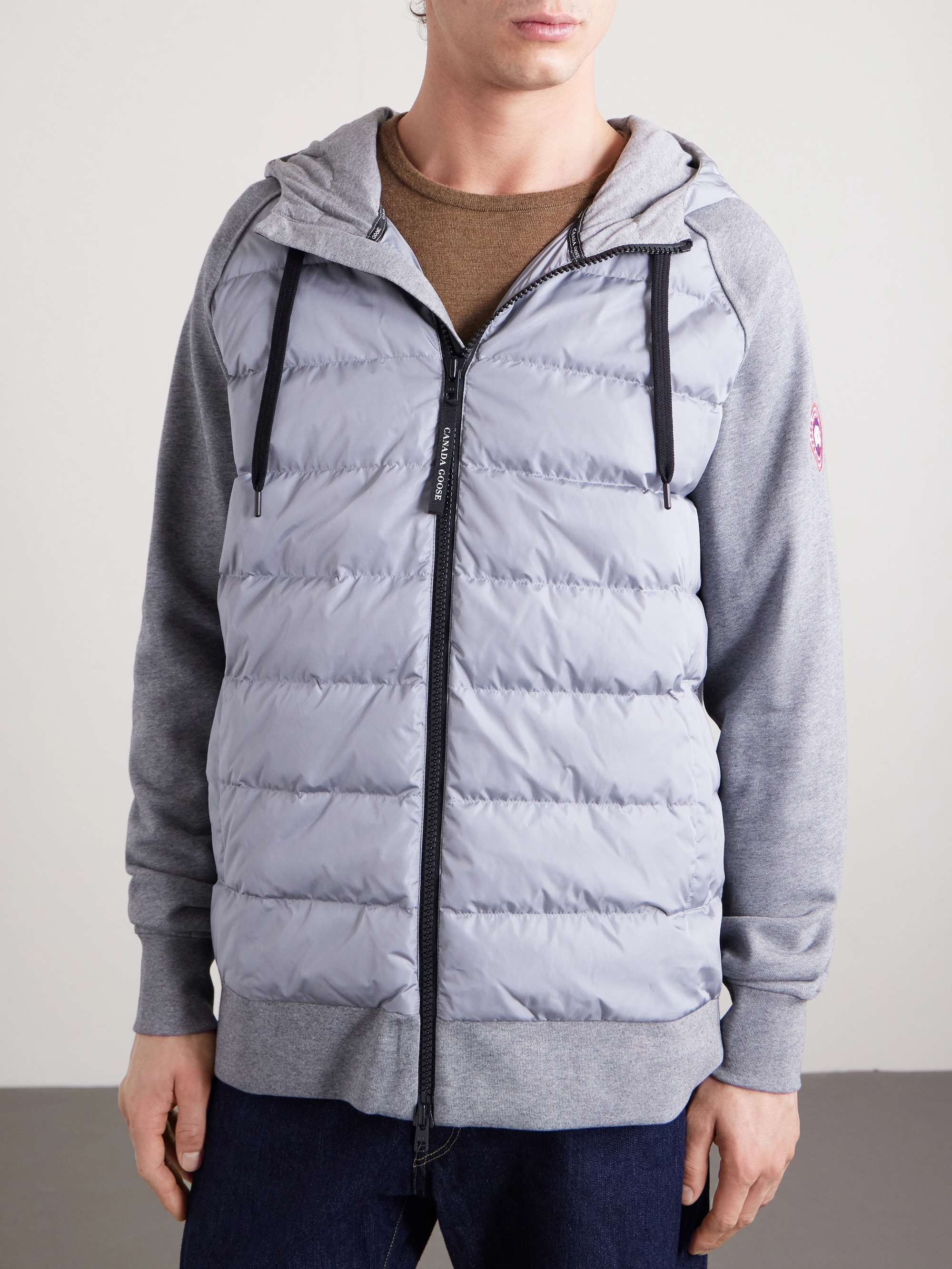 CANADA GOOSE HyBridge Huron Quilted Shell and Cotton-Jersey Down Jacket