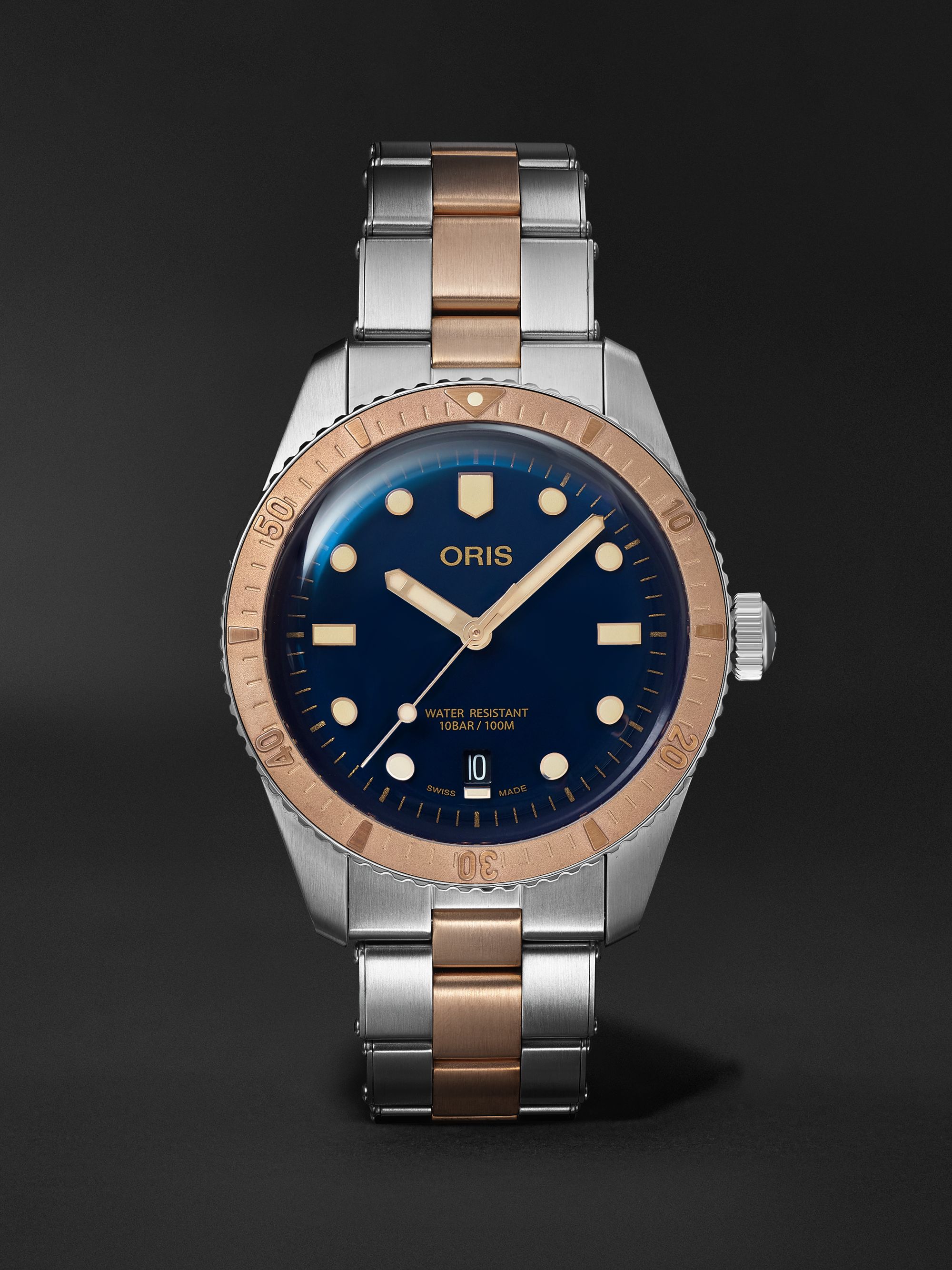 ORIS Divers Sixty-Five Automatic 40mm Stainless Steel and Bronze Watch, Ref. No. 01 733 4355-07 8 20 17 for | PORTER