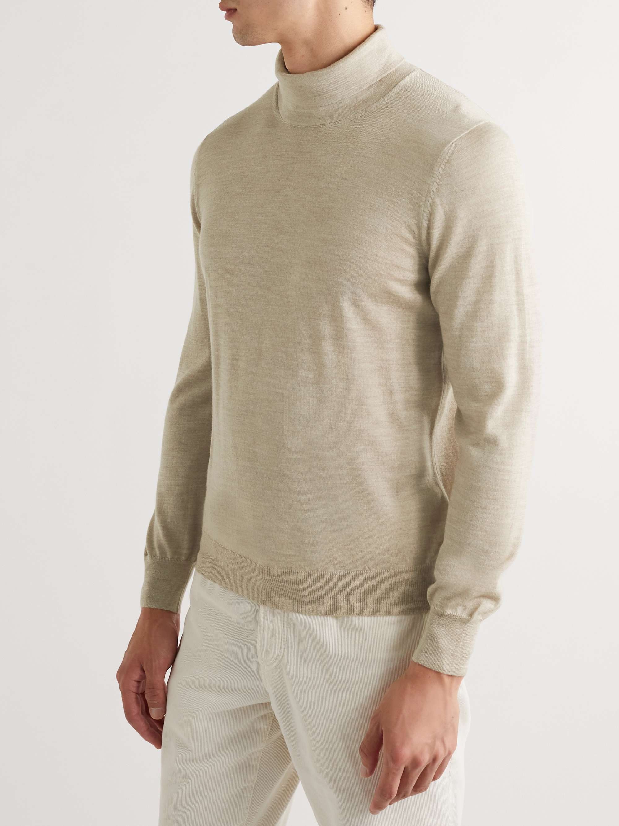 LARDINI Slim-Fit Wool Rollneck Sweater