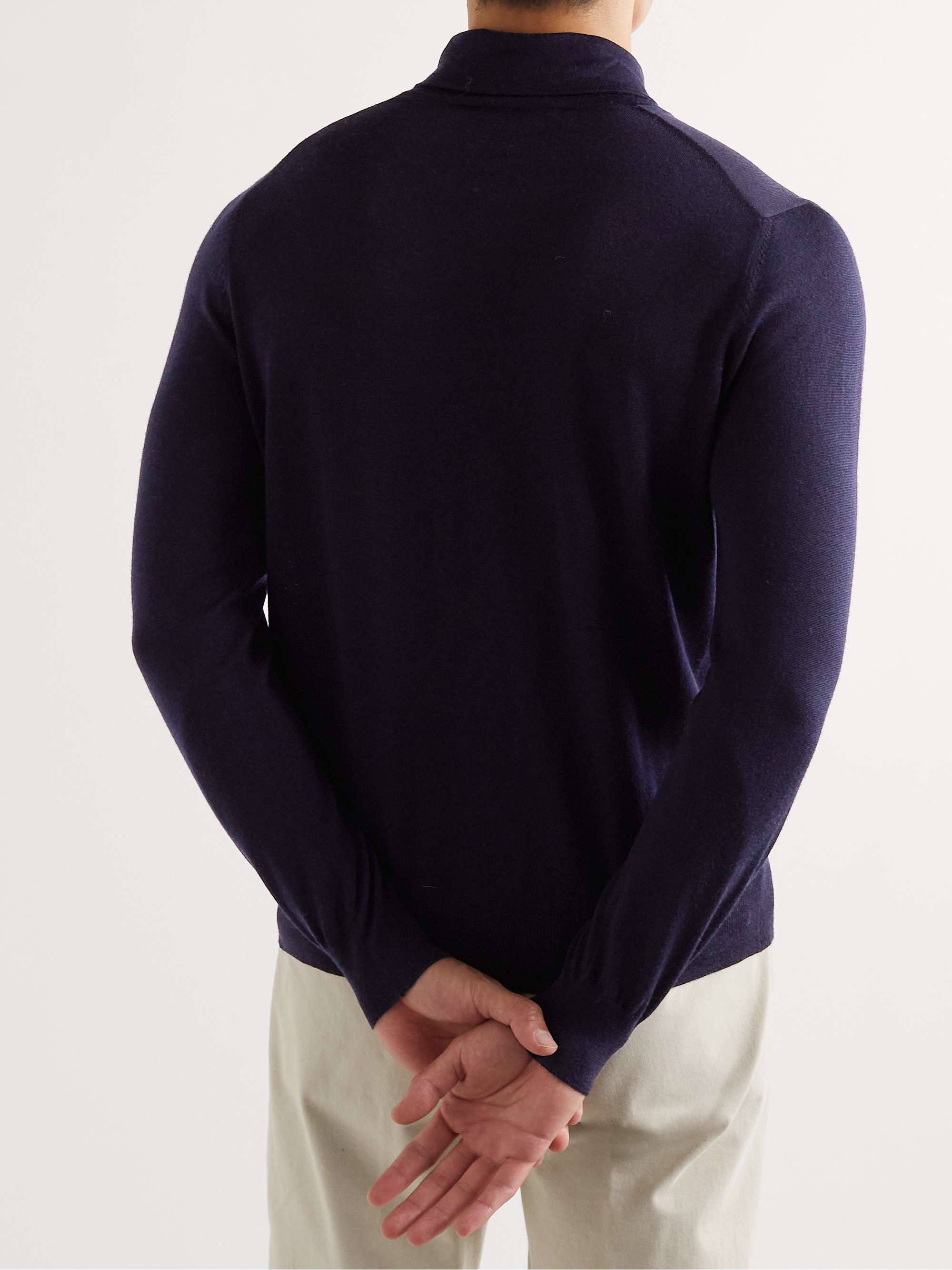 LARDINI Slim-Fit Wool Rollneck Sweater