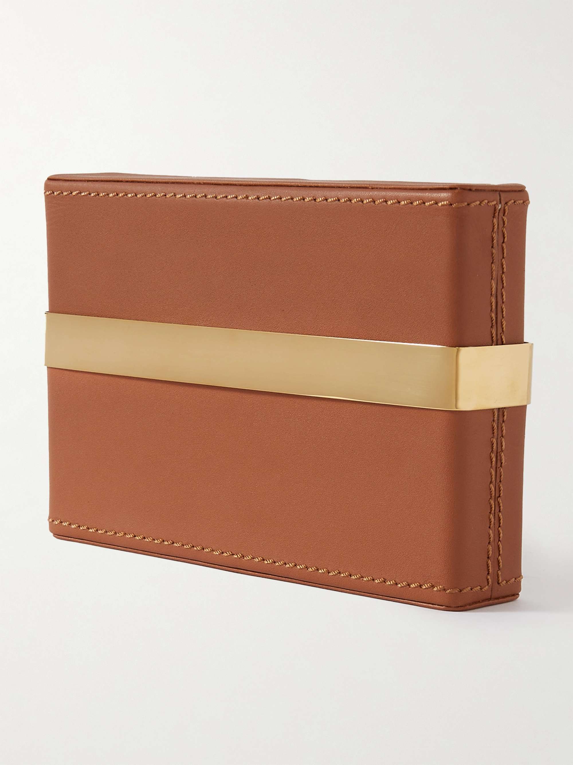 RALPH LAUREN HOME Westover Leather and Gold-Tone Playing Cards Set