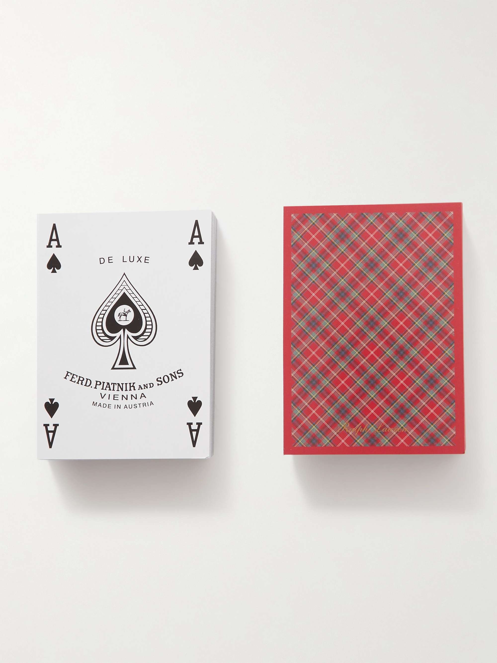 RALPH LAUREN HOME Westover Leather and Gold-Tone Playing Cards Set
