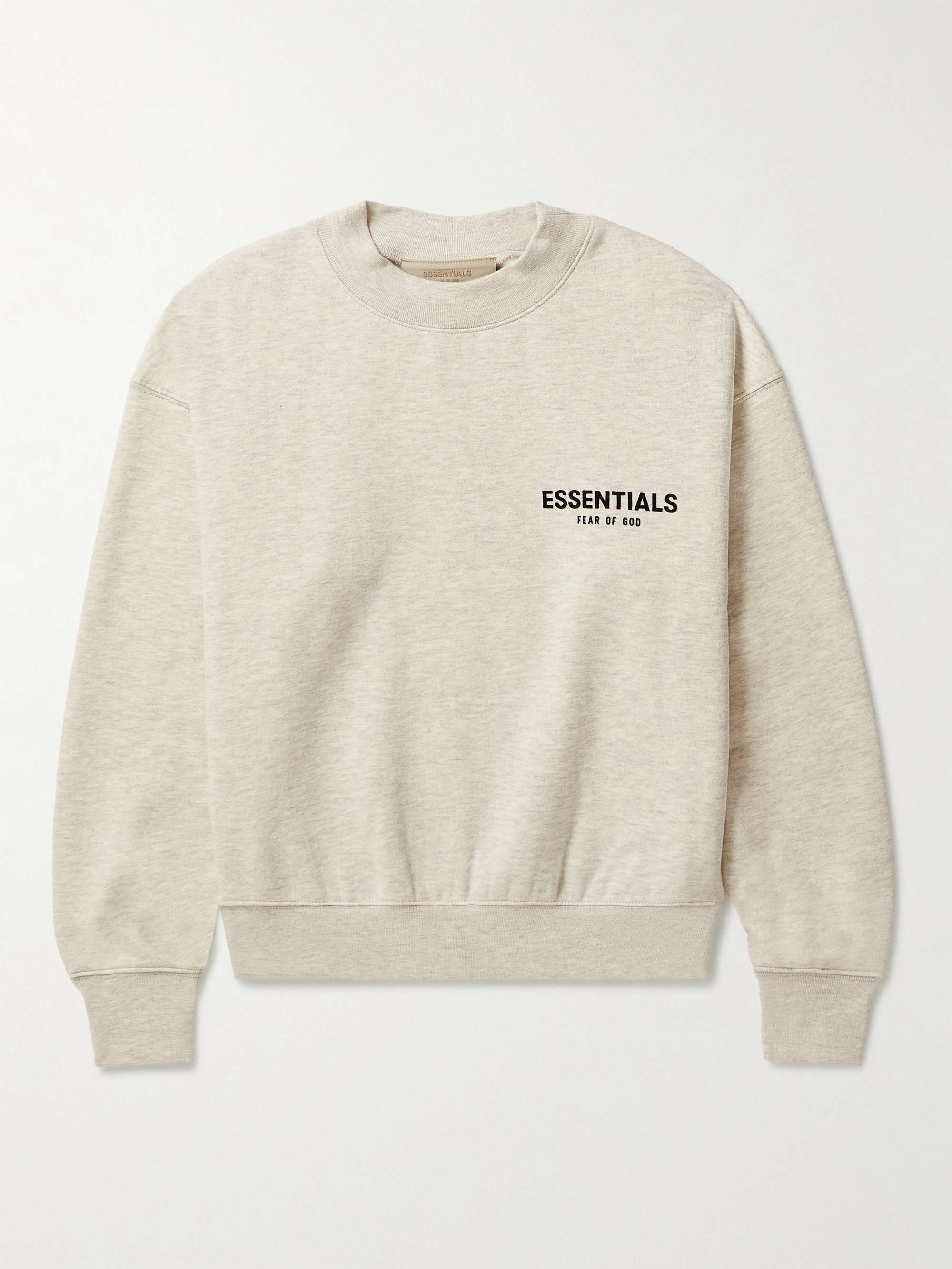 Logo-Flocked Cotton-Blend Jersey Sweatshirt
