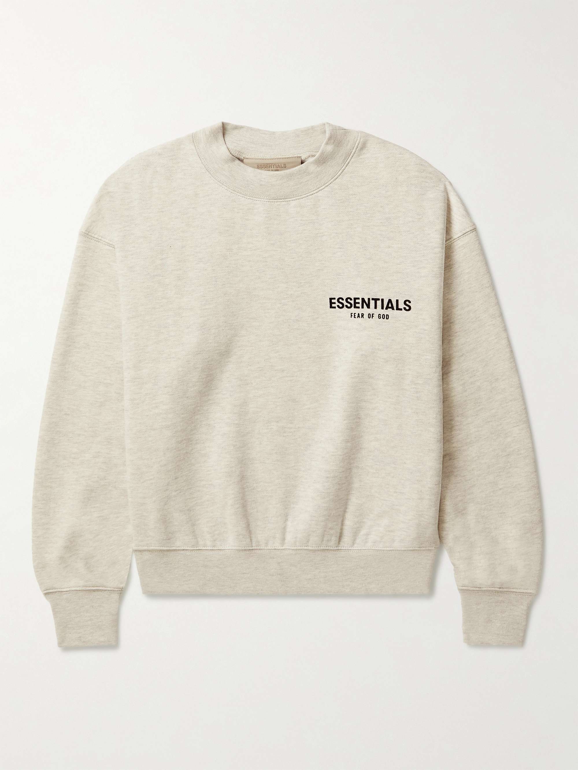 Logo-Flocked Cotton-Blend Jersey Sweatshirt