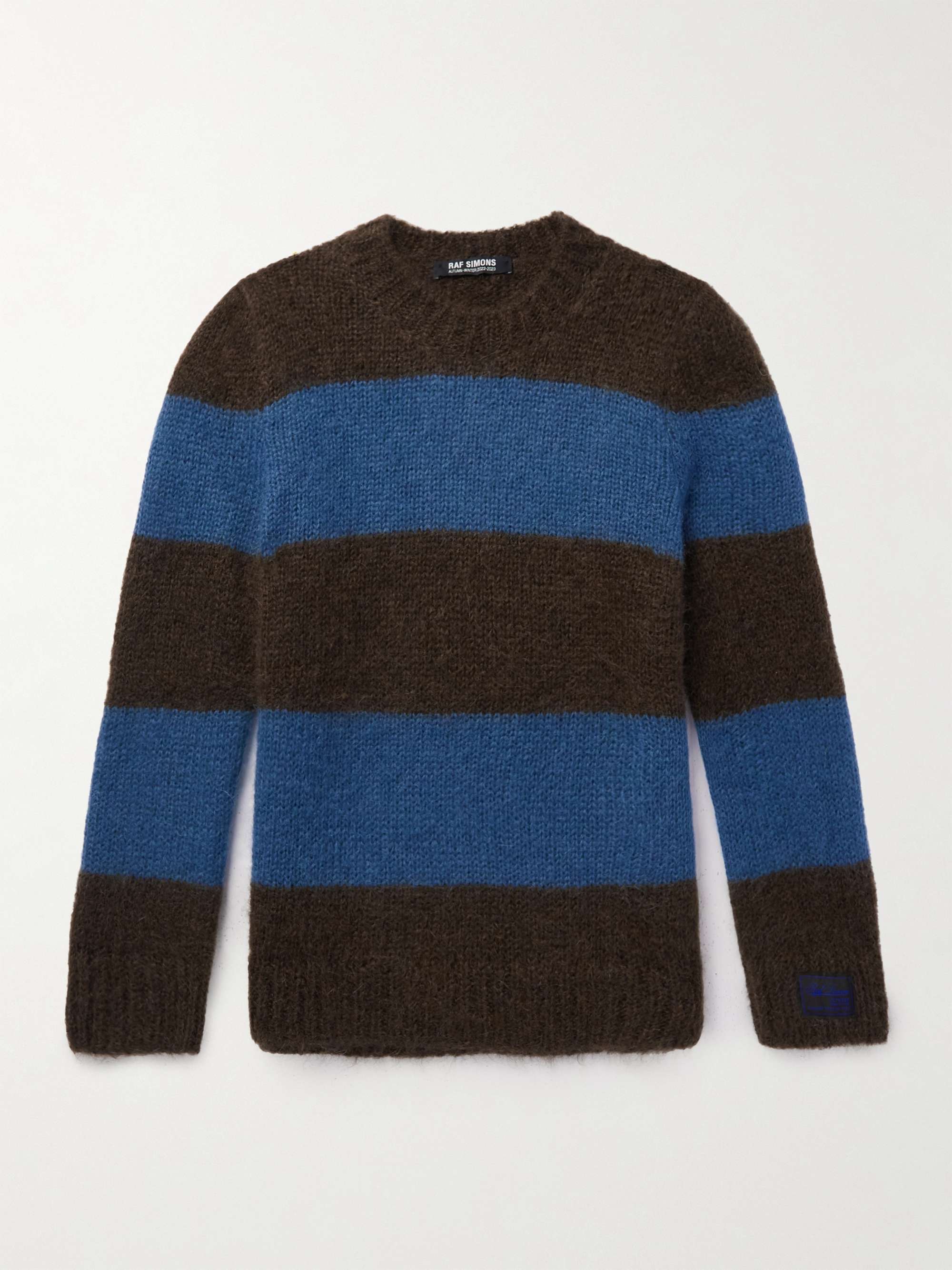 Slim-Fit Striped Mohair-Blend Sweater