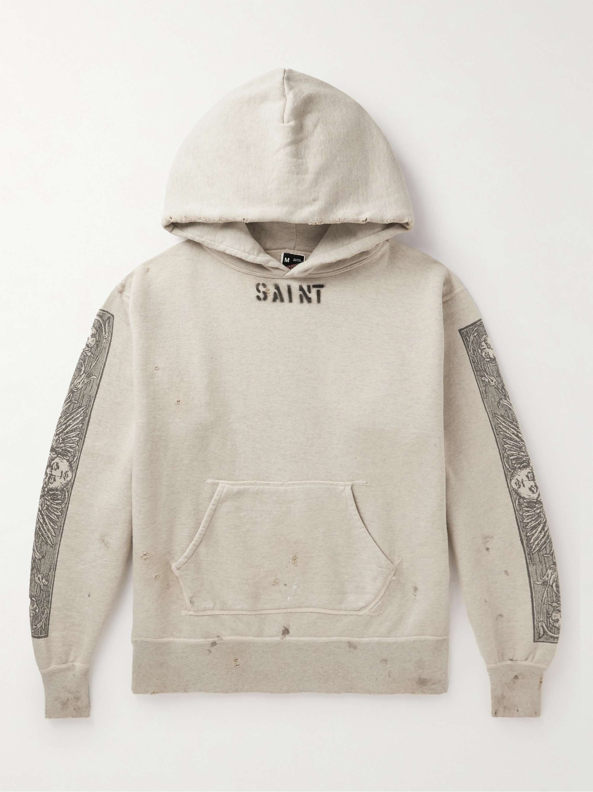SAINT Mxxxxxx HOODIE STENCILS GREY-NAVY | www