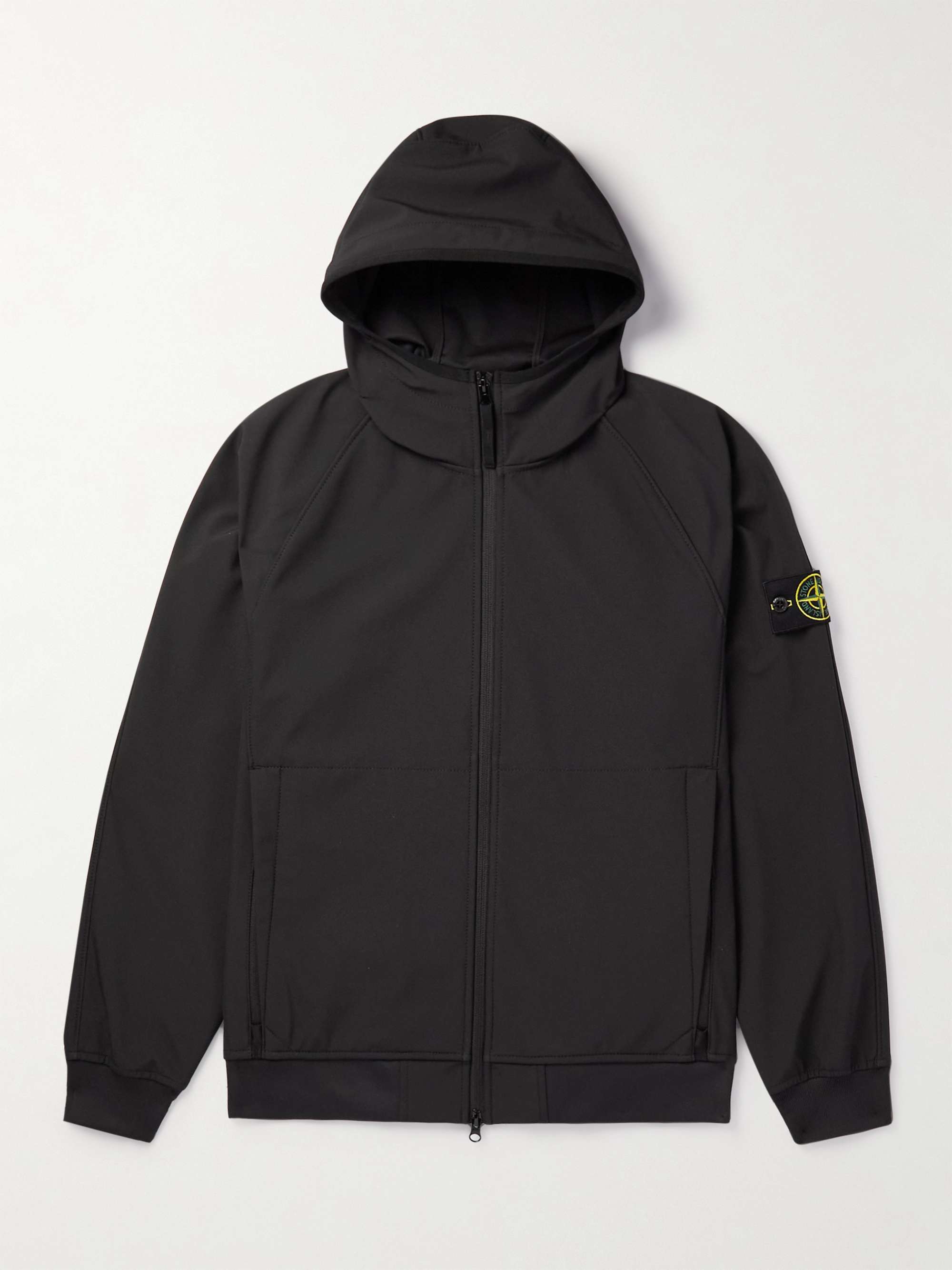 Logo-Appliquéd Shell Hooded Jacket