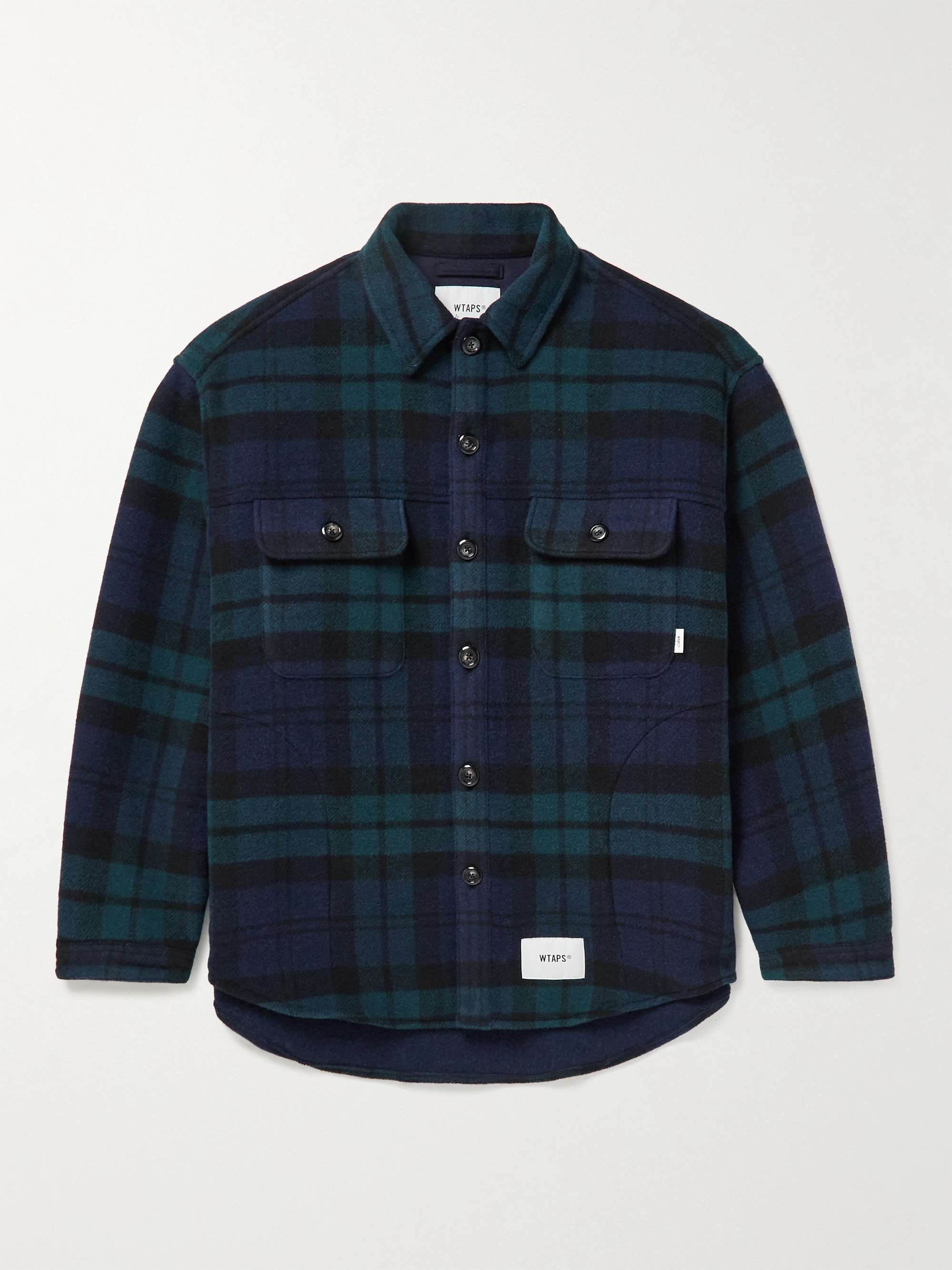 Oversized Checked Wool-Blend Flannel Jacket