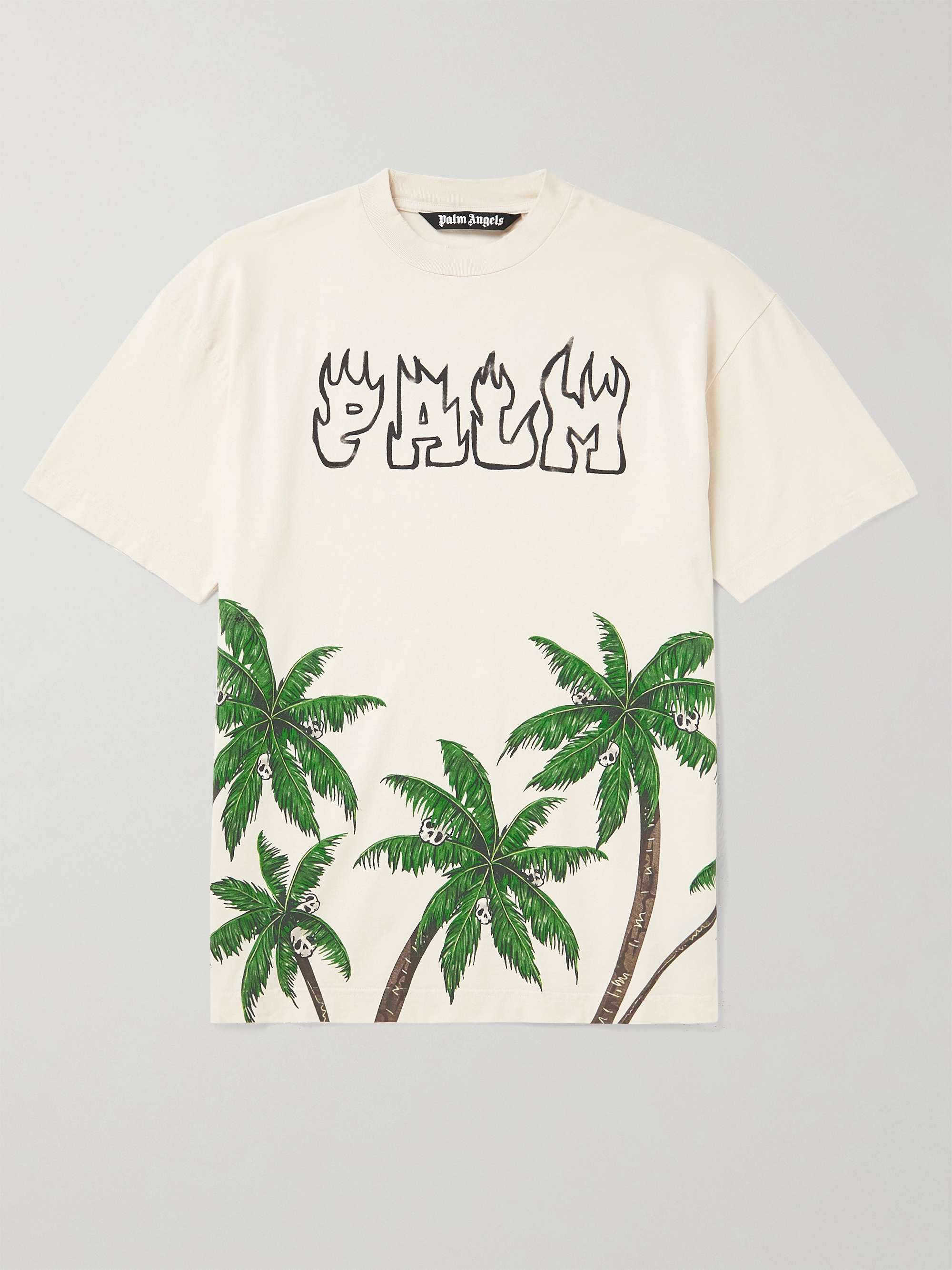 PALM ANGELS Logo-Print Cotton-Jersey T-Shirt | MR PORTER